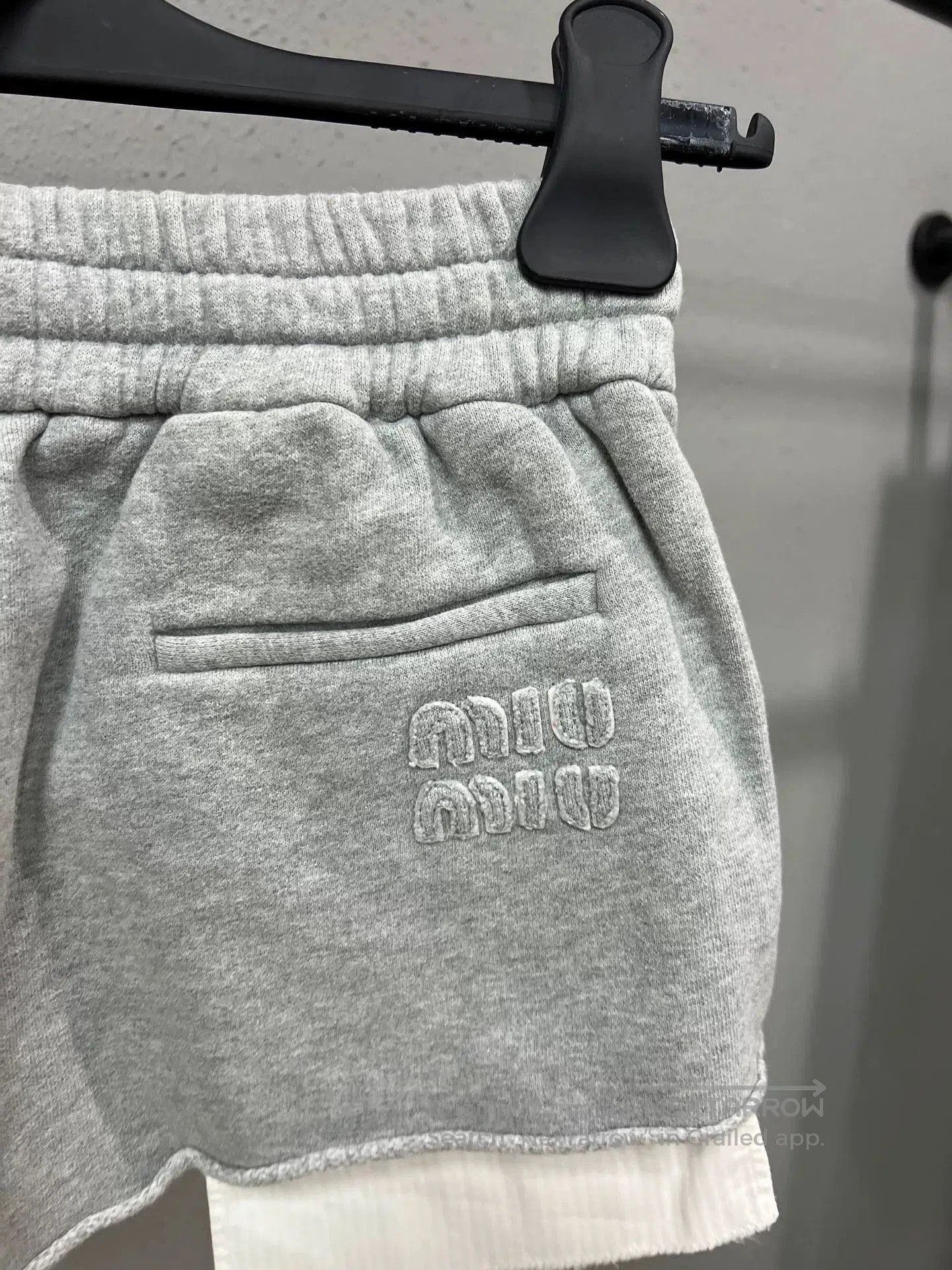 Miu Miu Miumiu Layered Shorts in Gray Color. Size 37" - 3 Thumbnail