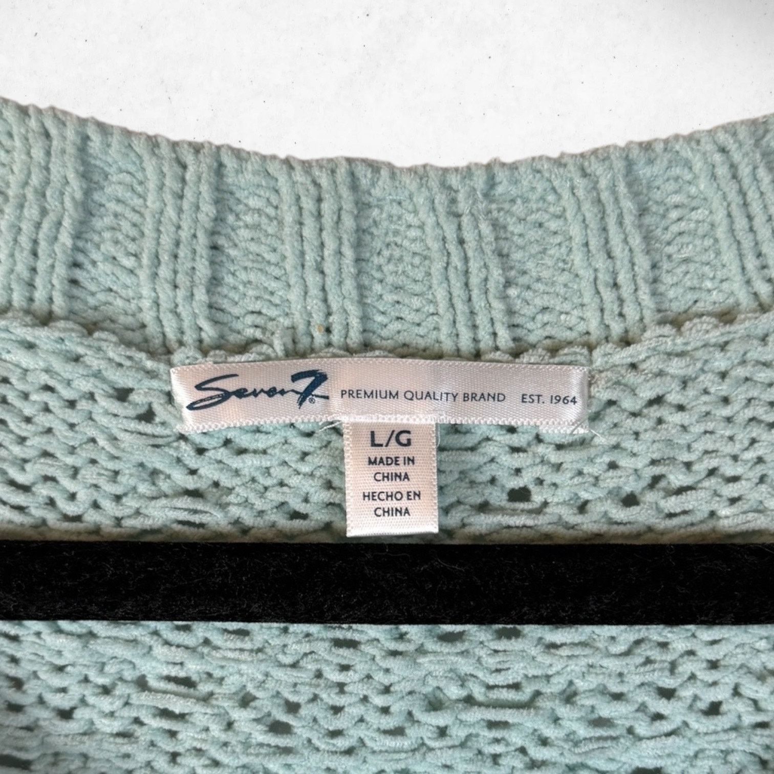 Seven 7 Seven 7 Knitted Mint Sweater Women's Size L Very Soft Size L / US 10 / IT 46 - 3 Thumbnail