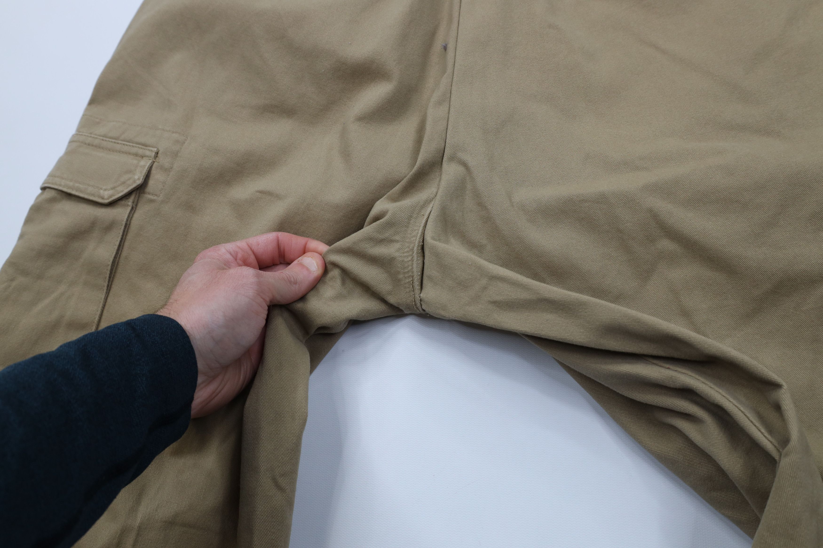 Cabelas Vintage 90s Cabelas Baggy Wide Leg Cargo Pants Beige Cotton Size US 38 / EU 54 - 10 Thumbnail