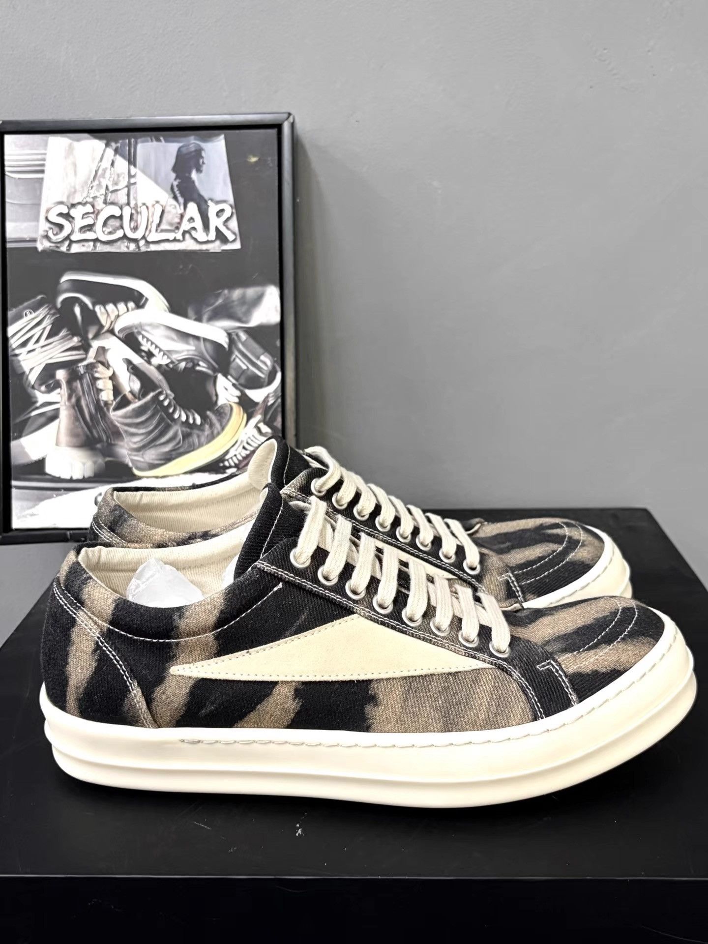 Rick Owens Rick Owens 24FW Flame Low-Top Sneakers K34 Size US 8 / EU 41 - 4 Thumbnail