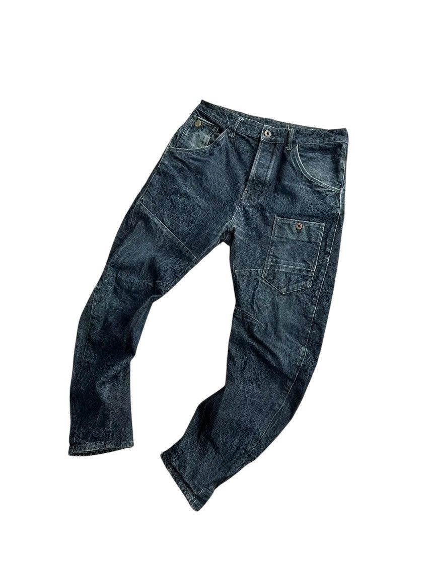 G-Star × Vintage Vintage G Star Raw Alcatraz 3D Tapered BuckleBack Jeans Size US 33 - 8 Thumbnail