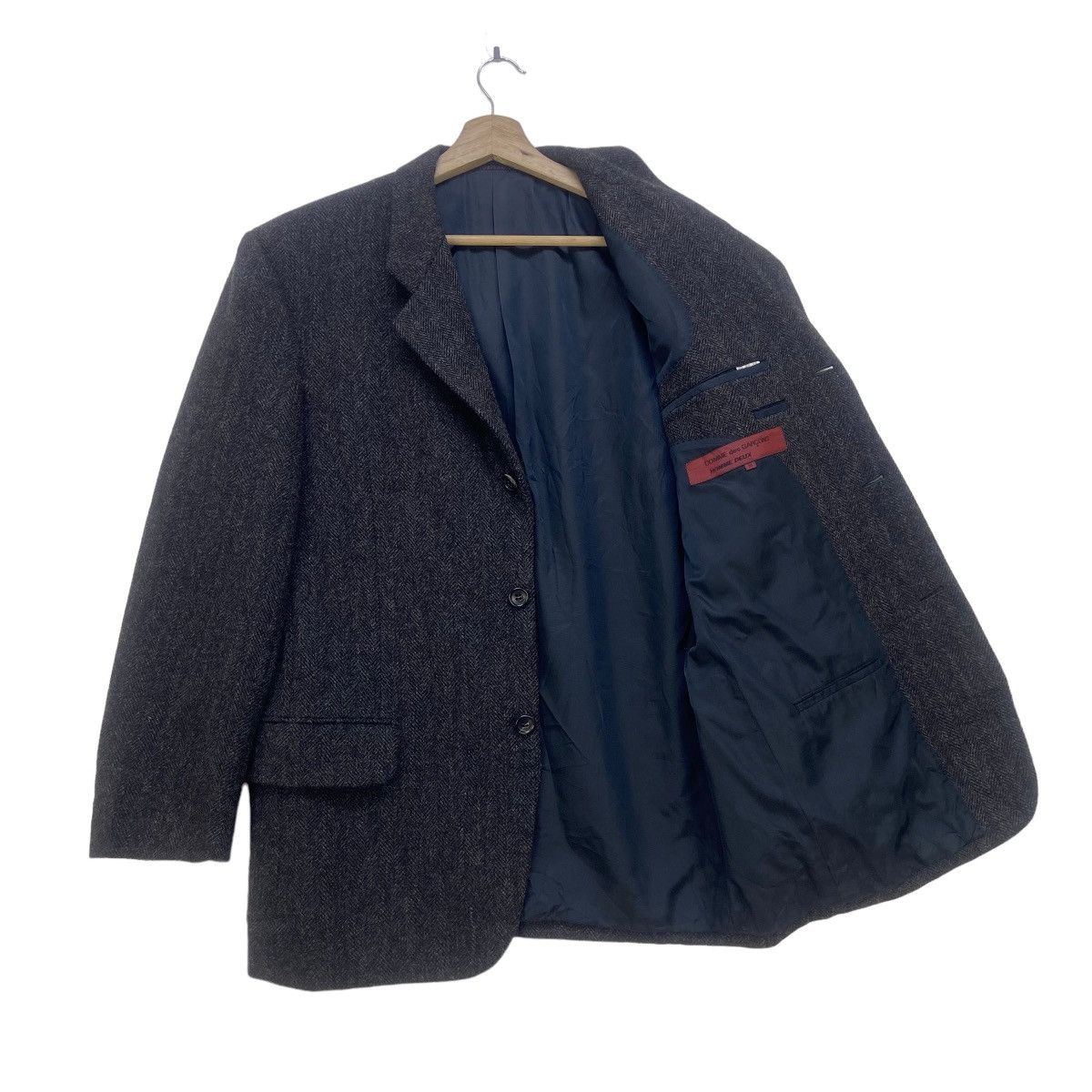 Comme des Garcons Homme 🔥AD1990 CDG Homme Deux Herringbone Laine Wool Coat Blazer Size US S / EU 44-46 / 1 - 1 Thumbnail