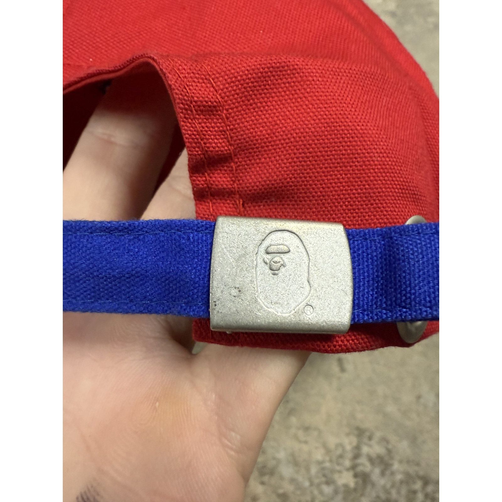 Bape BAPE 6 Panel Cap Blue Red Used OS Size ONE SIZE - 2 Thumbnail