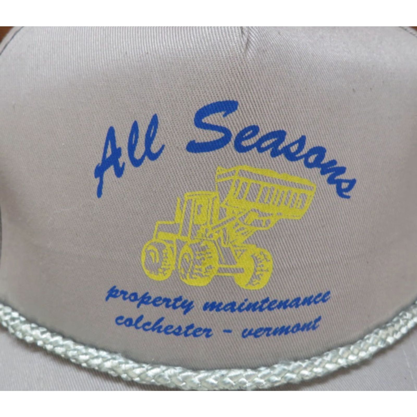 Equipment VINTAGE Property Maintenance Colchester Vermont Heavy Equipment snapback hat cap trucker Size ONE SIZE - 2 Thumbnail