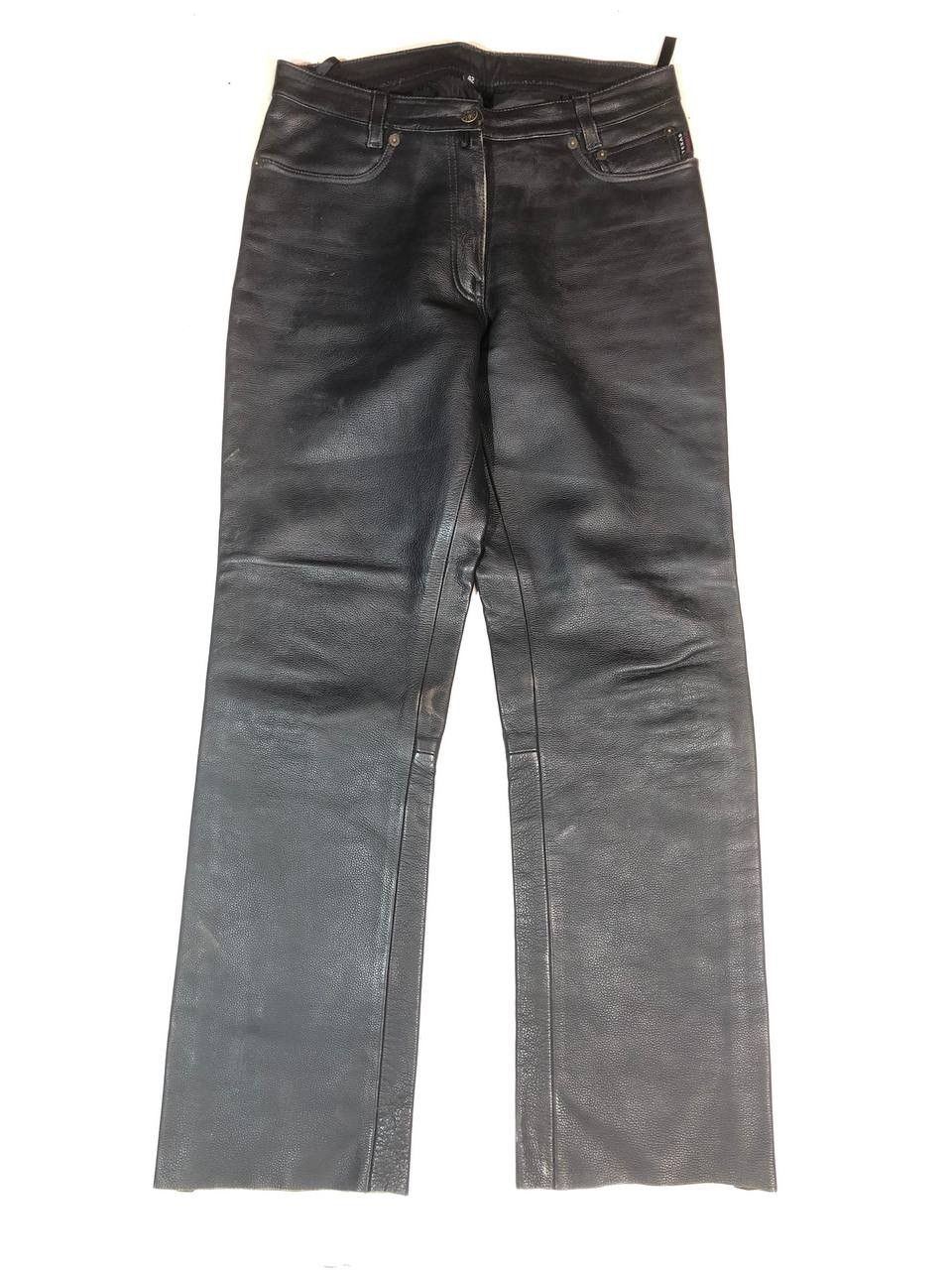 Vintage Polo Vintage Rare Leather Moto Biker Pants Size US 31 - 1 Thumbnail