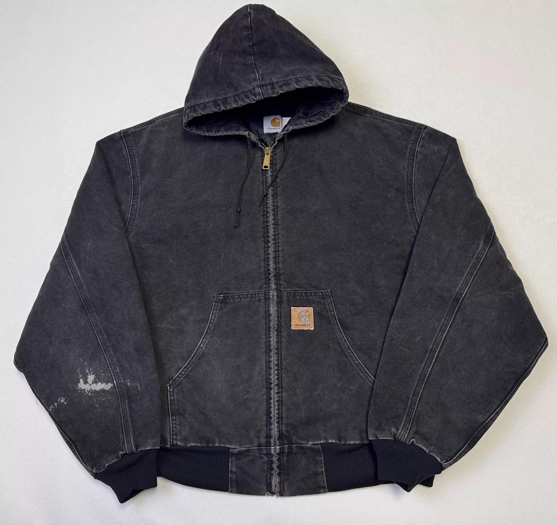 Carhartt Vintage Carhartt J06 ONX Black XXL Hooded Work Jacket 1999 Size US XXL / EU 58 / 5 - 2 Thumbnail
