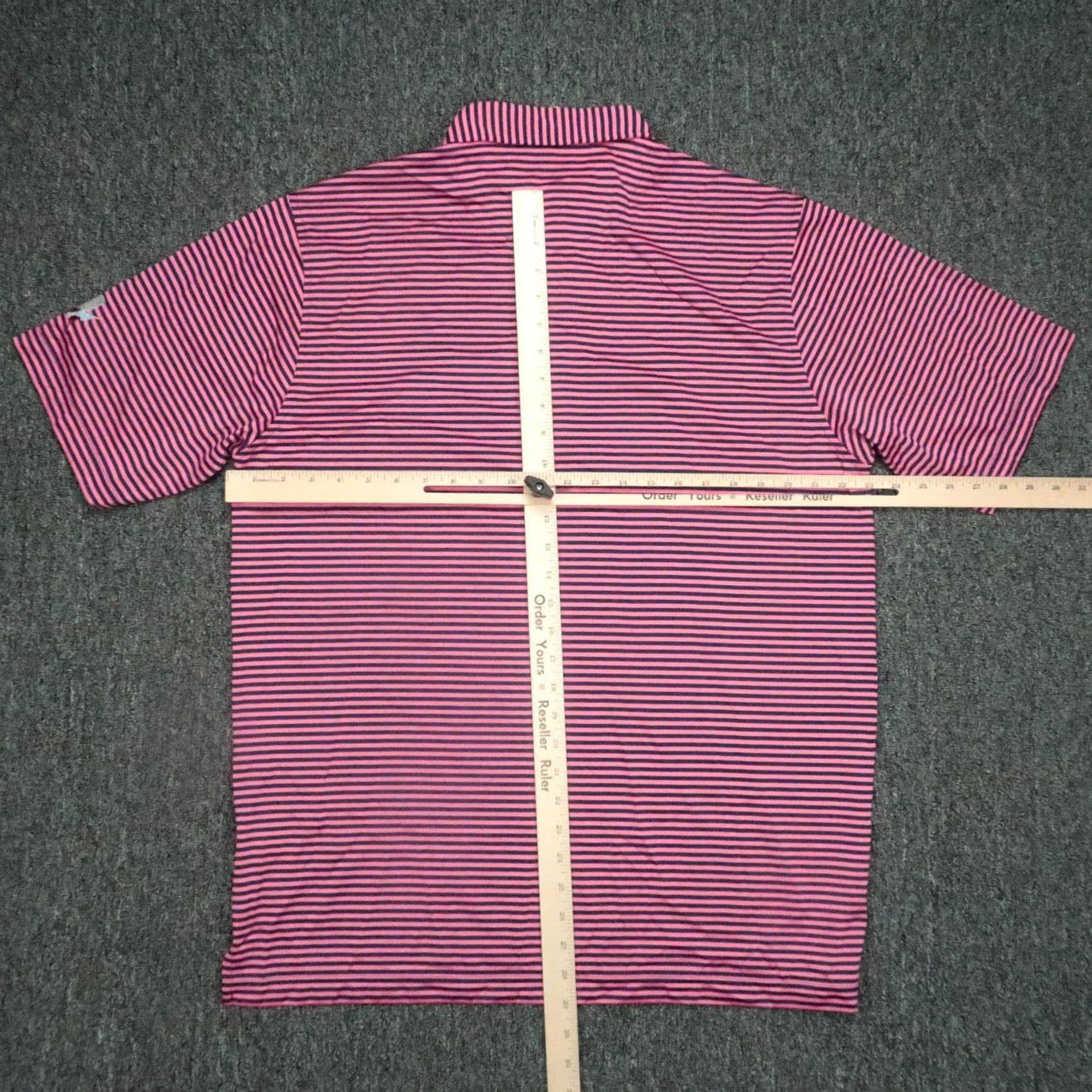Vintage Donald Ross Shirt Polo Men M Navy Pink Striped Graphic Moisture Wicking Lightweight Tennis Golf Bagged Brand: Donald Ross Size US M / EU 48-50 / 2 - 7 Thumbnail