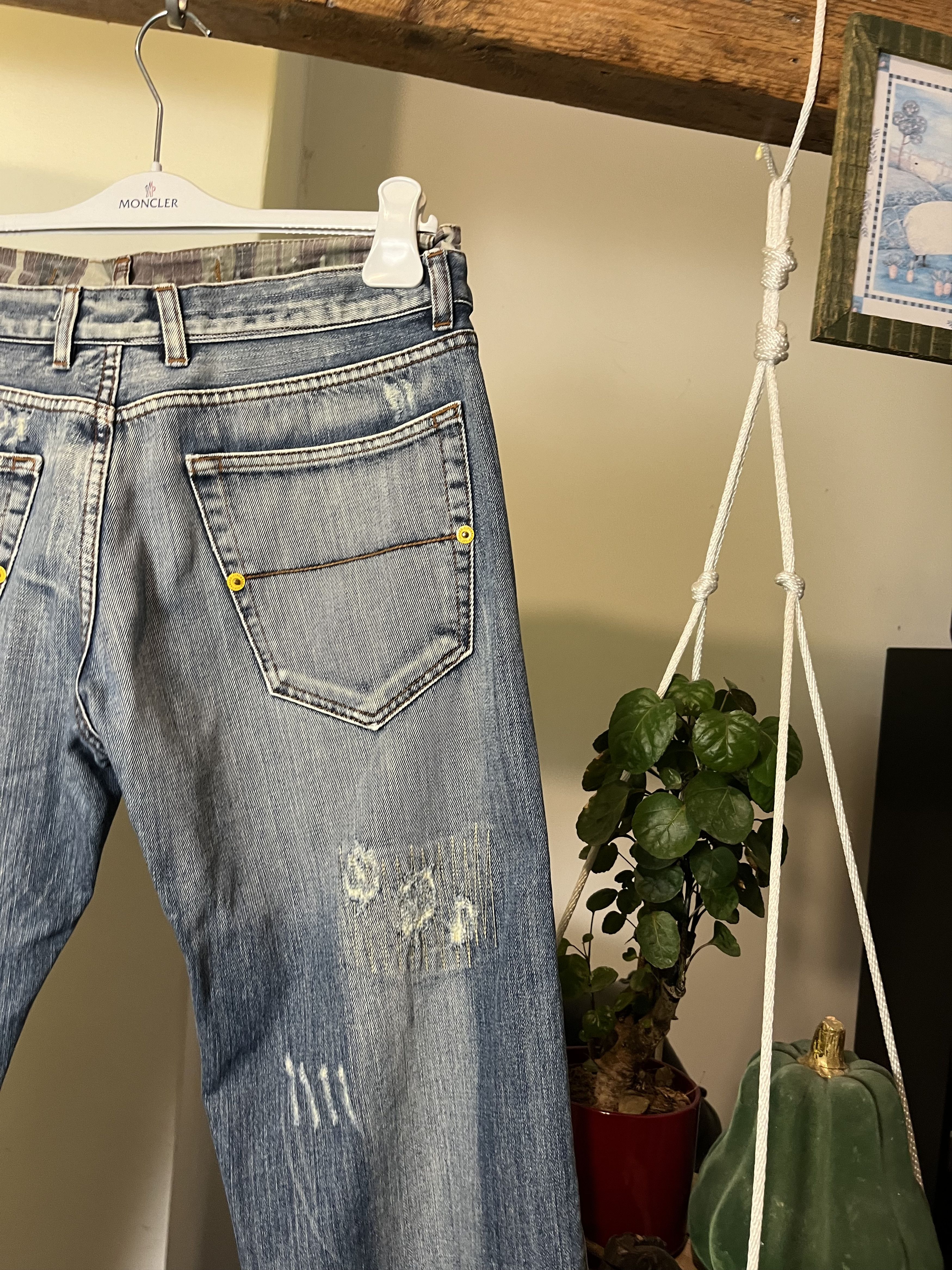 Japanese Brand × Vintage Vintage y2k Denim Japanese Designer Jeans Pants Patchwork Size US 34 / EU 50 - 9 Thumbnail