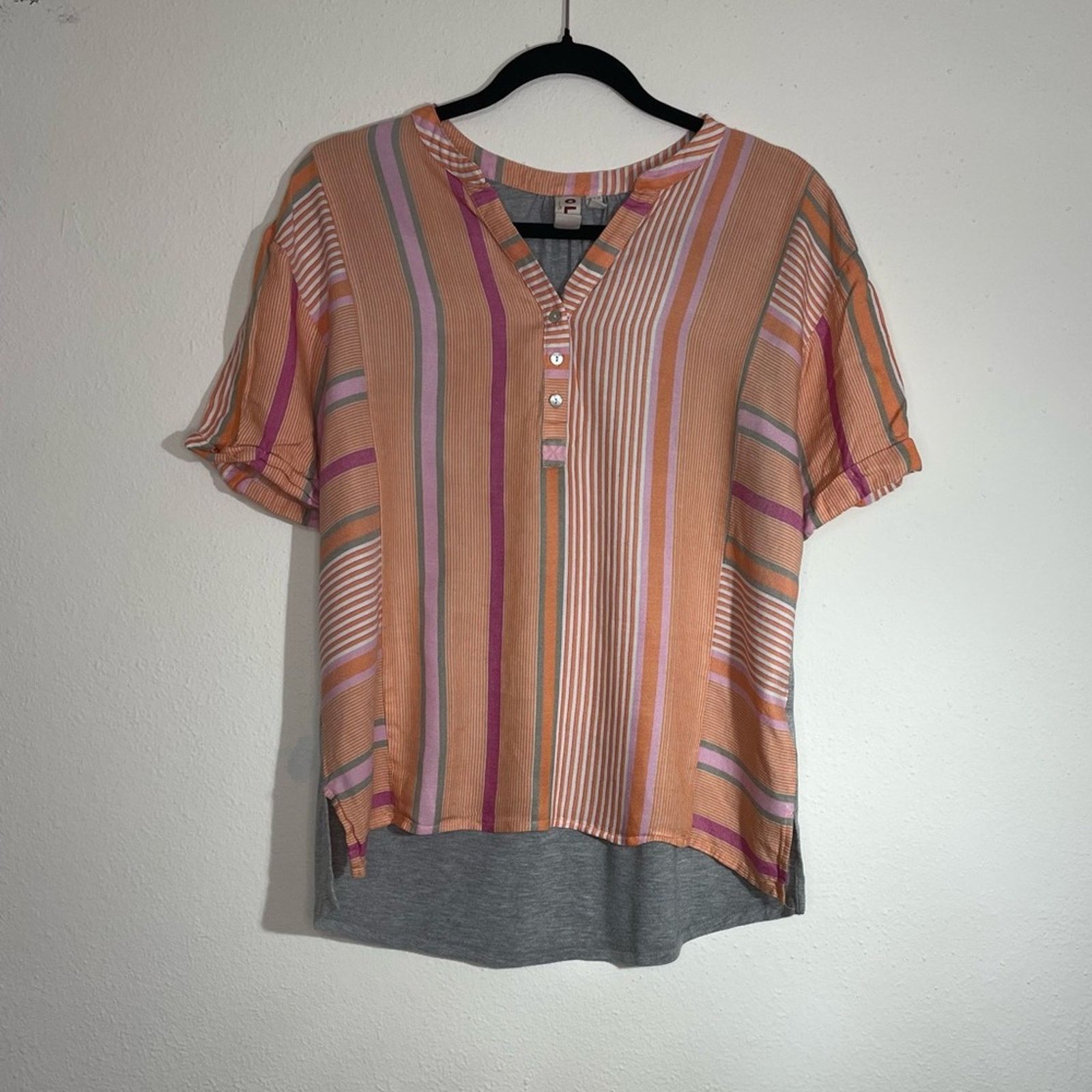 Other DOLAN Hi-Lo Striped Linen Blend Top Small Size S / US 4 / IT 40 - 1 Thumbnail