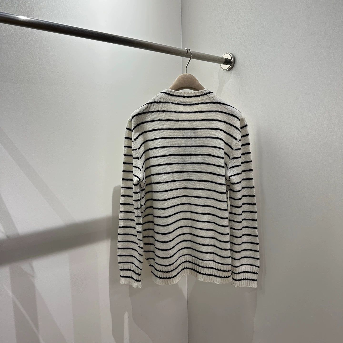 Prada Prada 24FW Striped Slogan Lettering Wool Sweater 40 Size S / US 4 / IT 40 - 2 Thumbnail