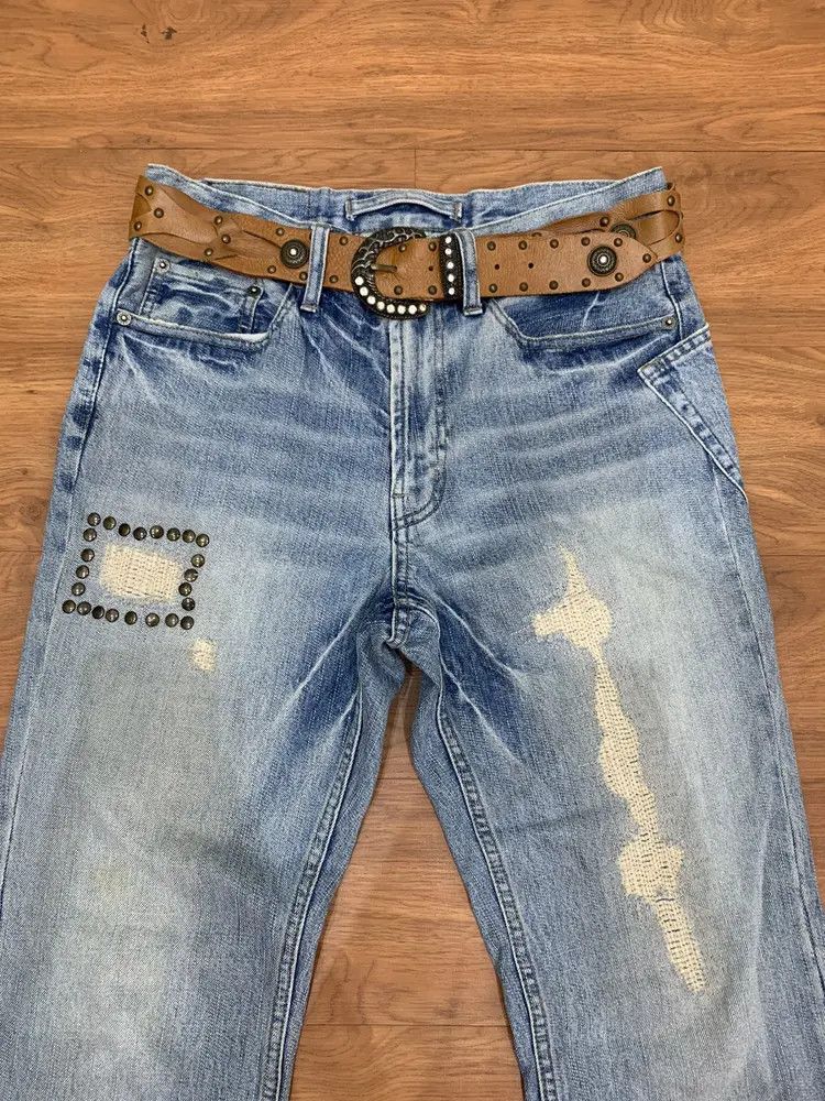 PPFM Bundle PPFM distressed studded jeans with punk studded belt Size US 30 / EU 46 - 2 Thumbnail