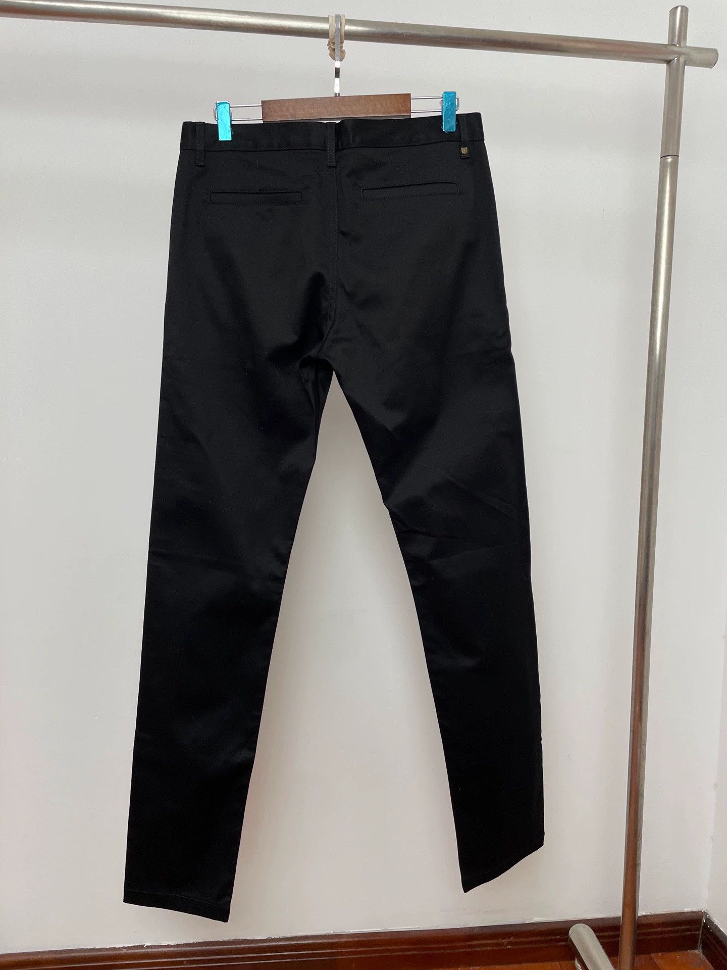 Saint Laurent Paris SLP Saint Laurent Black Straight Trousers 31 (NWT) Size US 31 - 2 Thumbnail