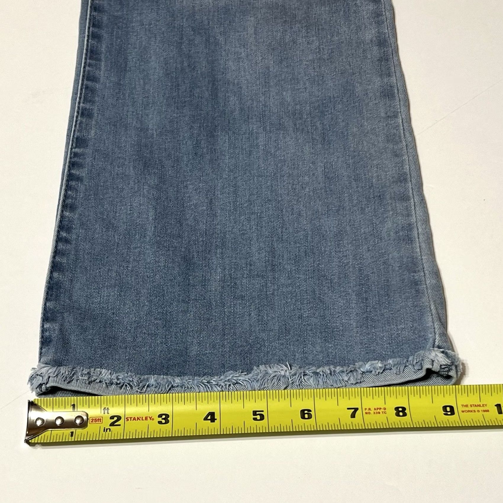 Vintage Democracy Ab Technology Cropped Boot Cut Jeans Raw Hem Blue 12 Women Size 34" / US 12 / IT 48 - 7 Thumbnail