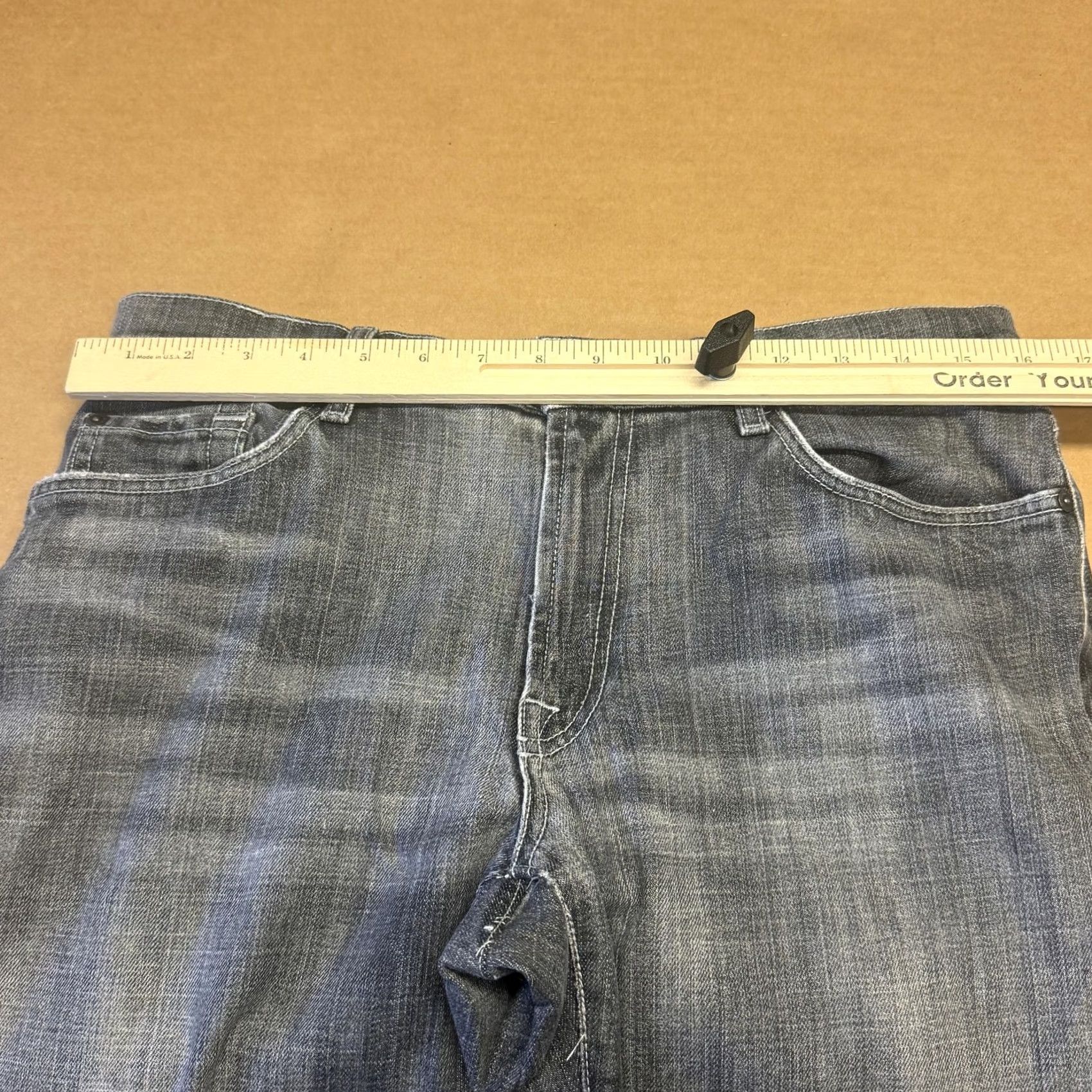 7 For All Mankind 7 For All Mankind Jeans Mens 32x29 Gray Medium Wash Straight Fit Stretch Denim Size US 32 / EU 48 - 7 Thumbnail