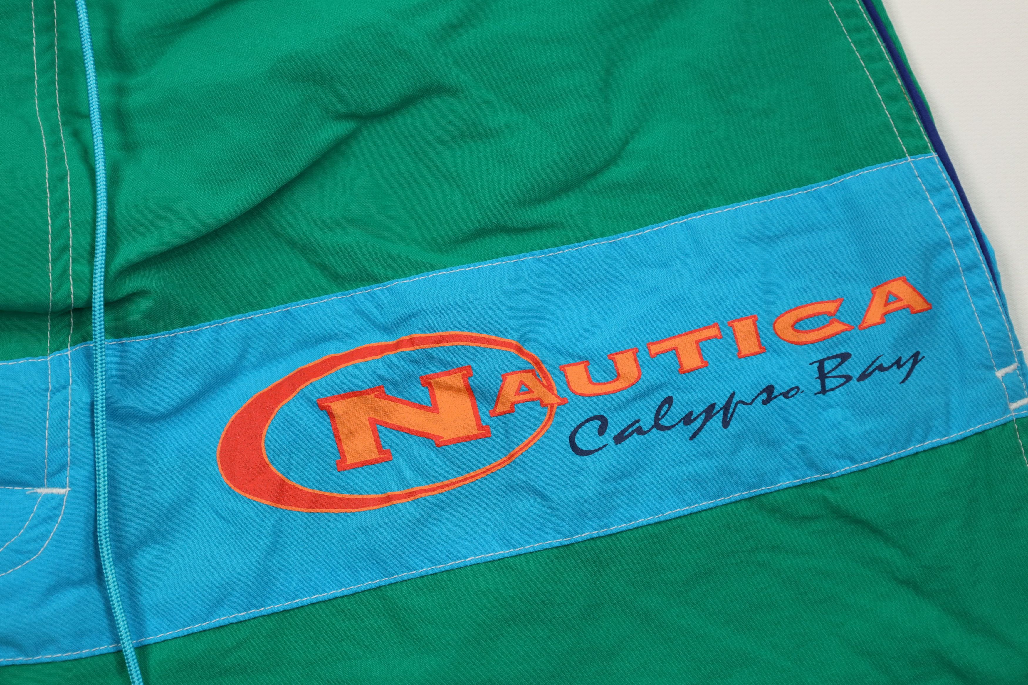 Nautica Vintage 90s Nautica Calypso Block Board Shorts Swimming Size US 36 / EU 52 - 5 Thumbnail