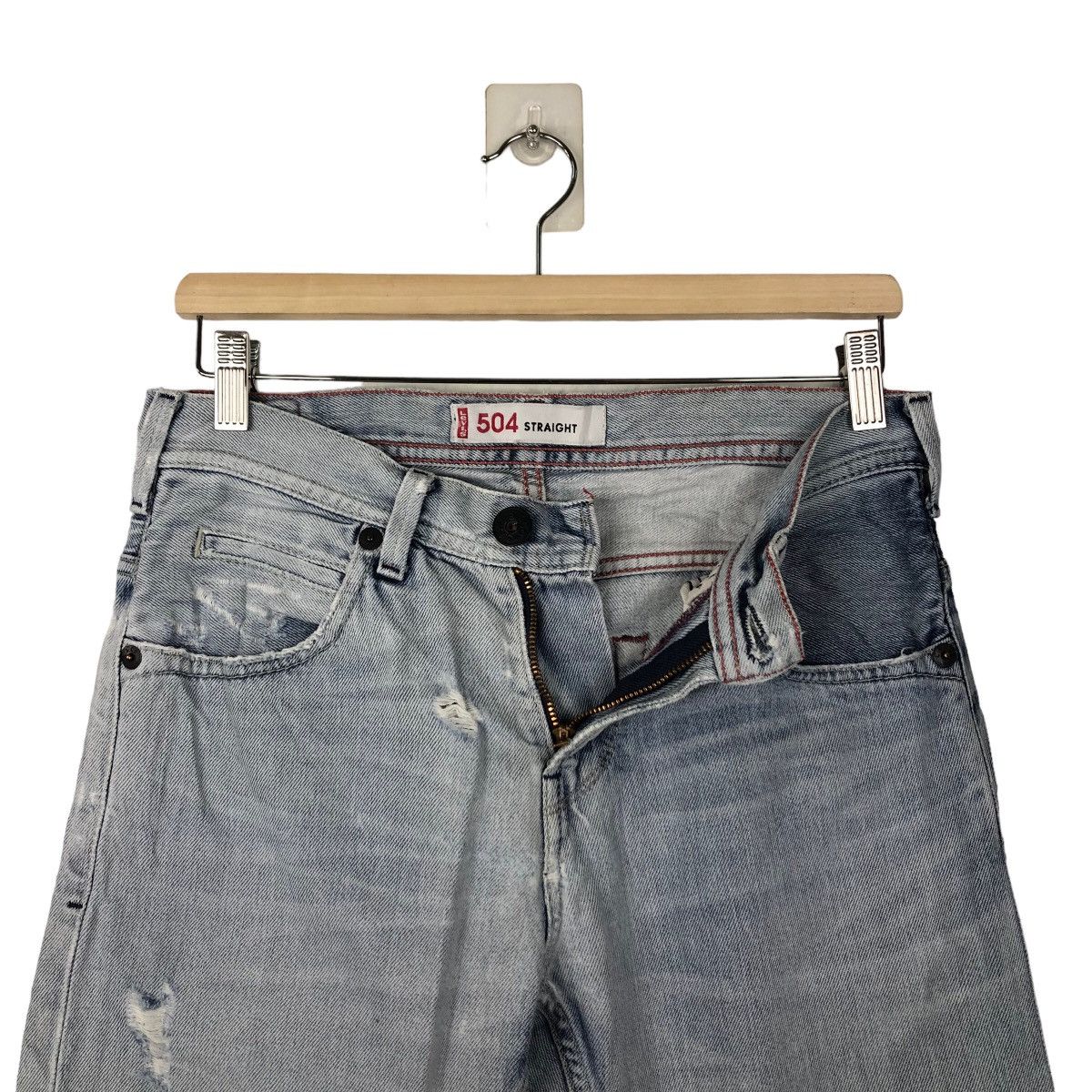 Levi's 🔥VINTAGE LEVI’S LOT 504 STRAIGHT DISTRESSED DENIM JEANS Size US 30 / EU 46 - 8 Thumbnail