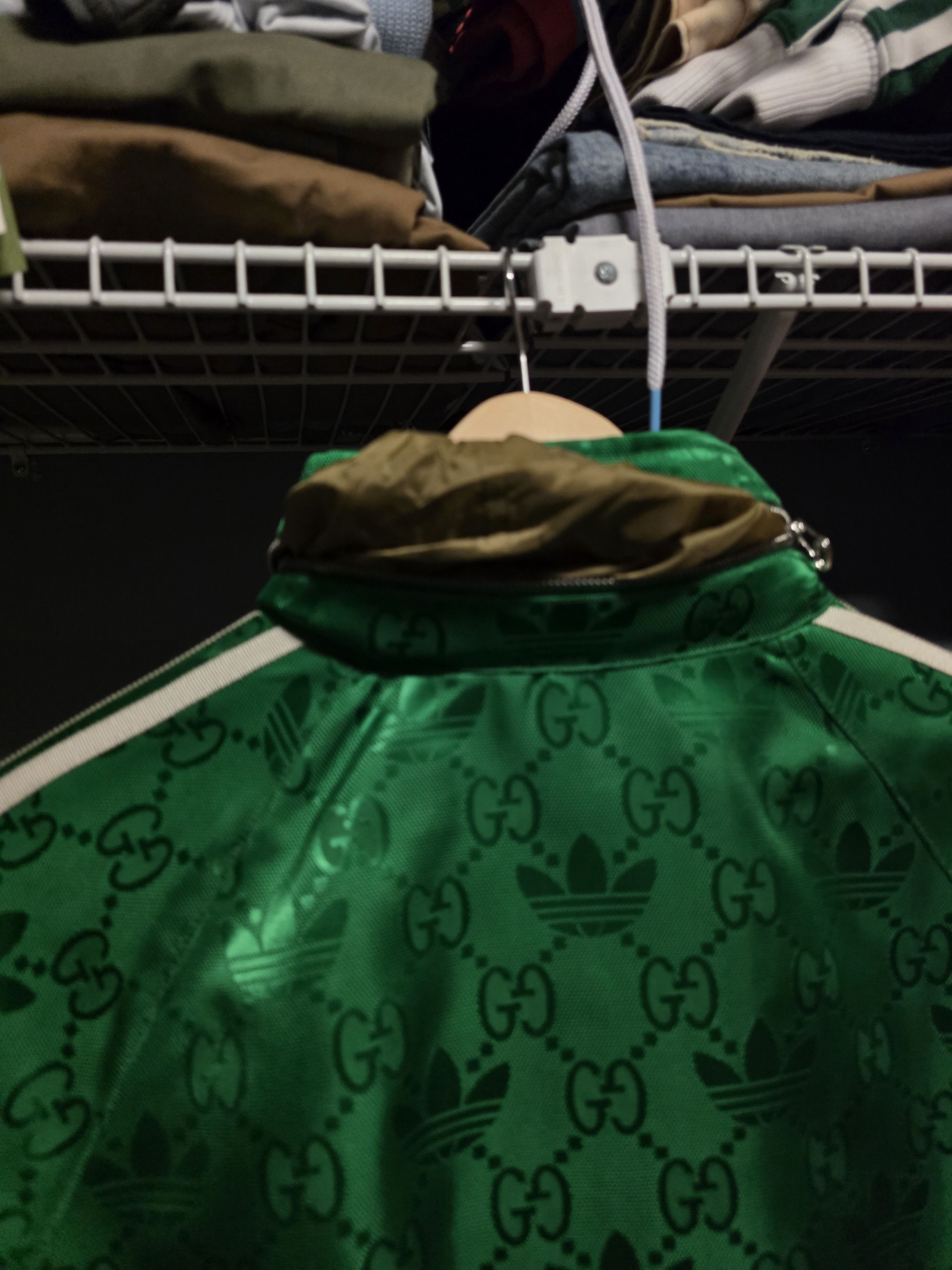Adidas × Gucci Gucci x Adidas Macro GG Jacket Green BNWT Size US M / EU 48-50 / 2 - 4 Thumbnail