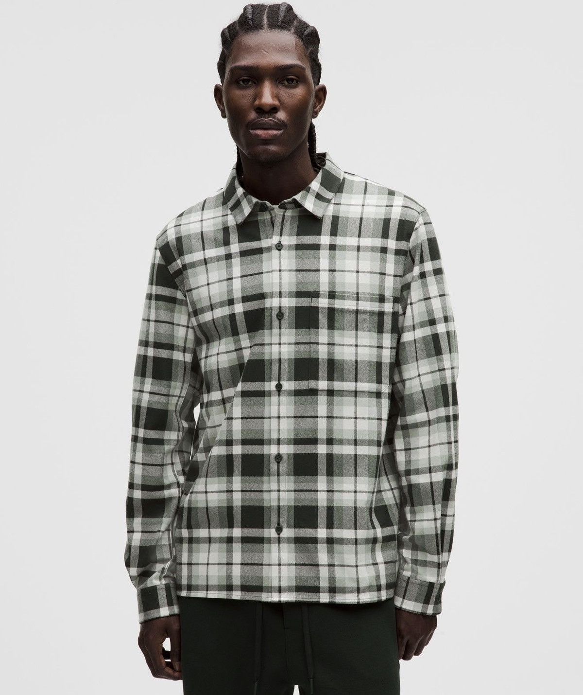 Lululemon Lululemon Brushed Woven Overshirt Plaid Green Size L NWT Size US L / EU 52-54 / 3 - 7 Thumbnail