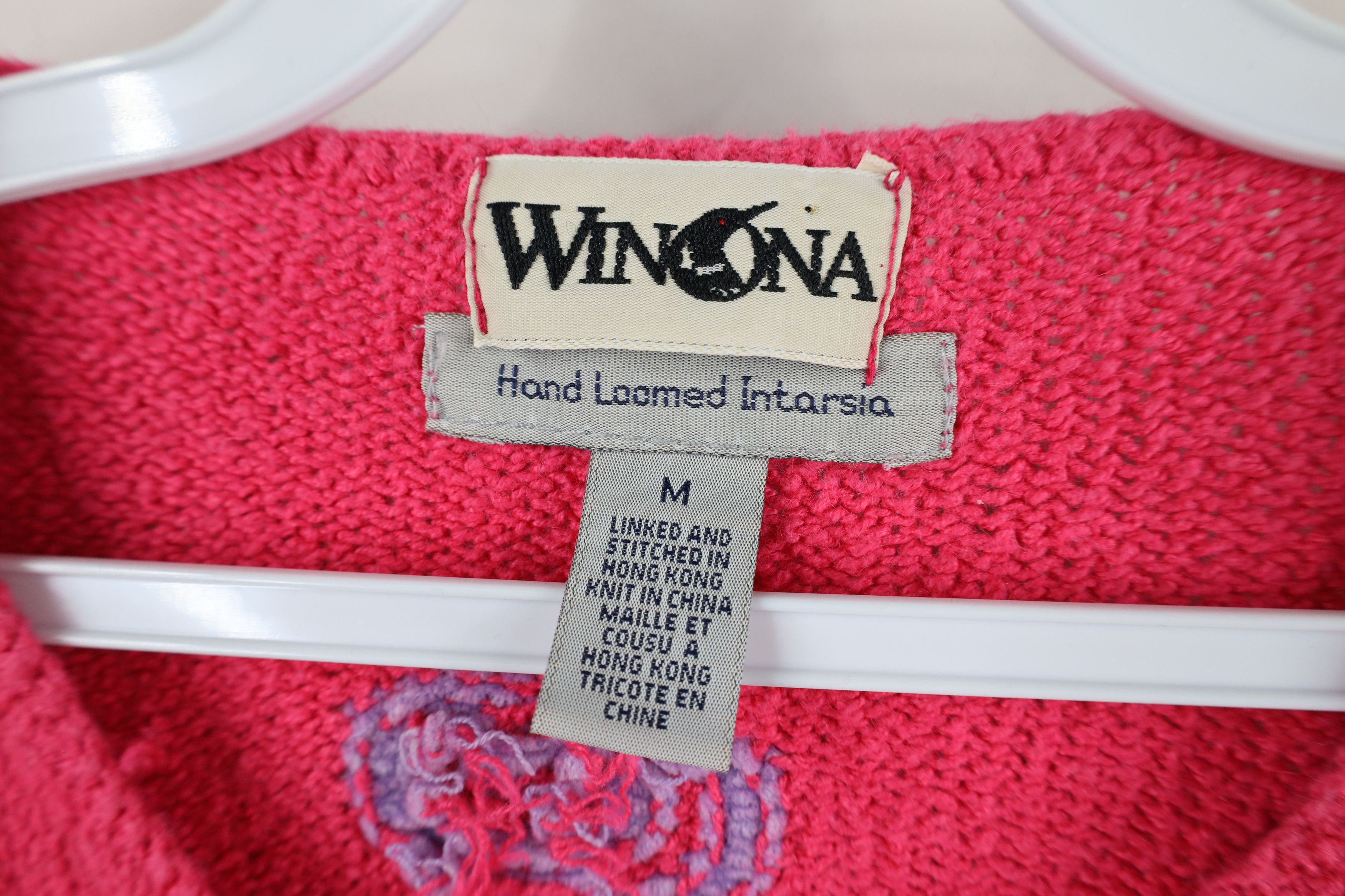 Vintage Vintage 90s Streetwear Loomed Intarsia Cardigan Sweater Size M / US 6-8 / IT 42-44 - 8 Thumbnail