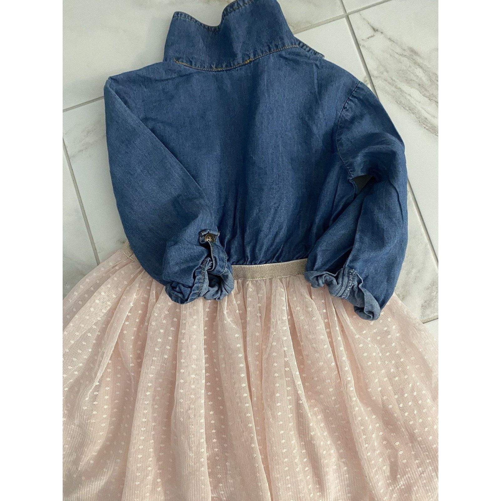 Pink Pink Violet Dress Girls sz 3T Denim And Pink Size US 27 - 2 Thumbnail