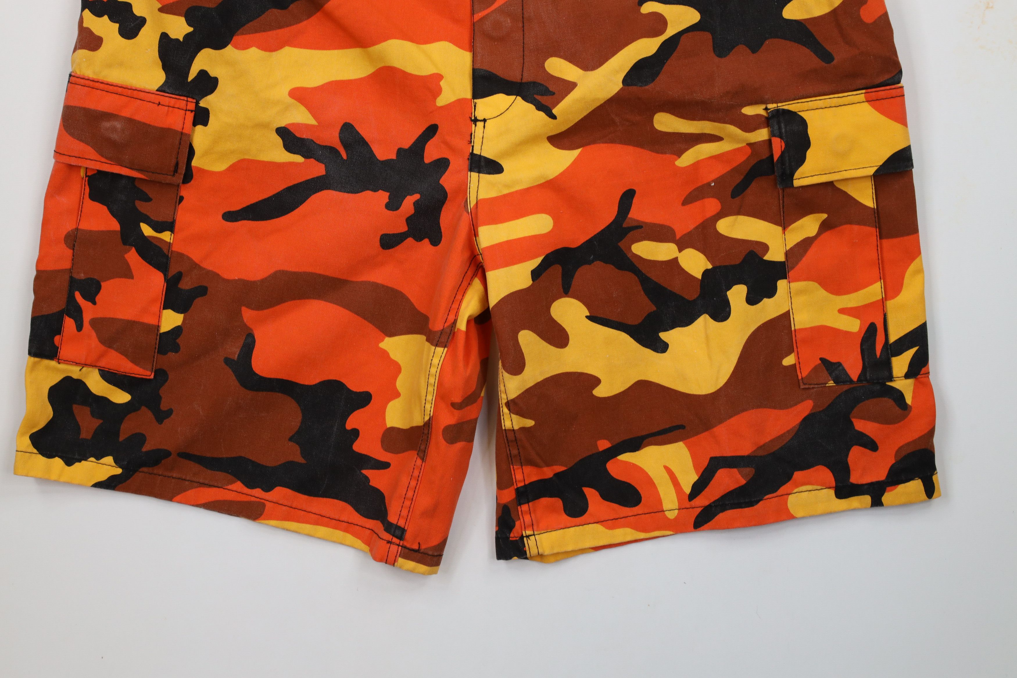 Rothco × Vintage Vintage Rothco Military BDU Camouflage Cargo Shorts Orange Size US 36 / EU 52 - 4 Thumbnail