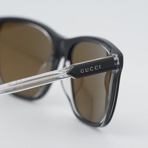 Gucci Gucci GG1819S 005 Sunglasses Black Square Frame, Brown Size ONE SIZE - 5 Thumbnail