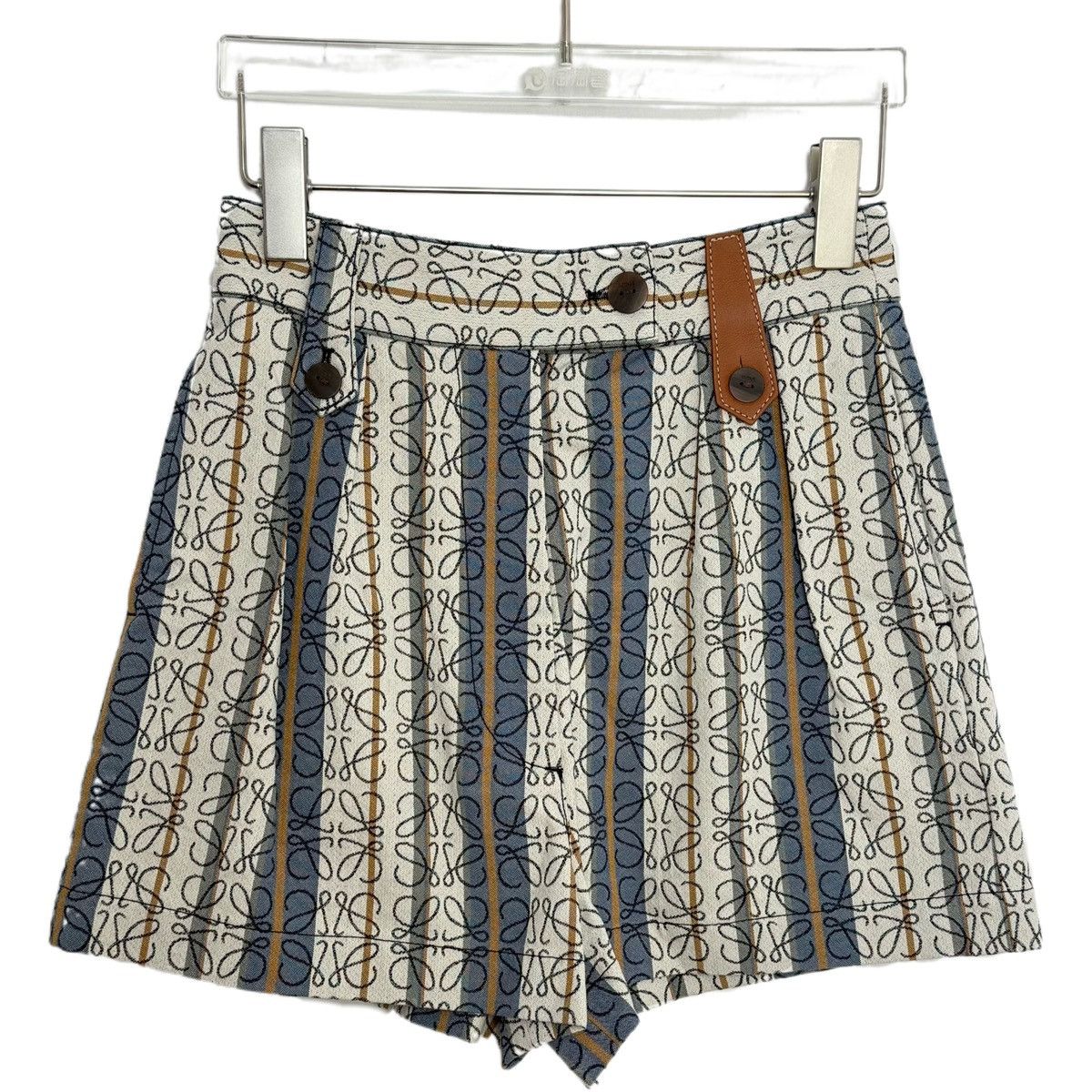 Loewe Loewe Light Blue Vertical Puzzle Stripe Casual Shorts K26WX Size 24" / US 00 / IT 34 - 1 Thumbnail