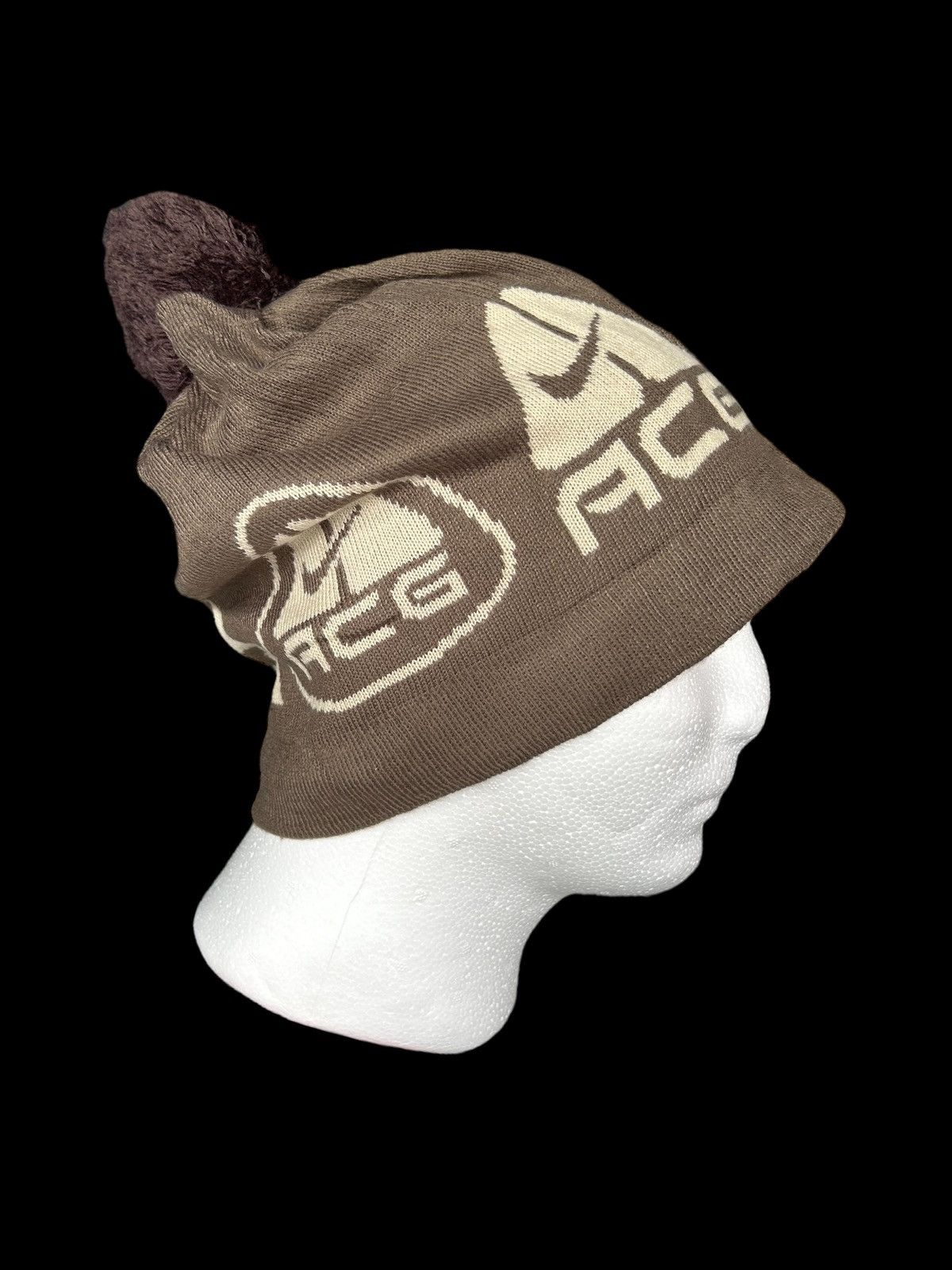 Nike ACG × Vintage NIKE ACG Big Logo Beanie Hats Snowcap Size ONE SIZE - 1 Thumbnail