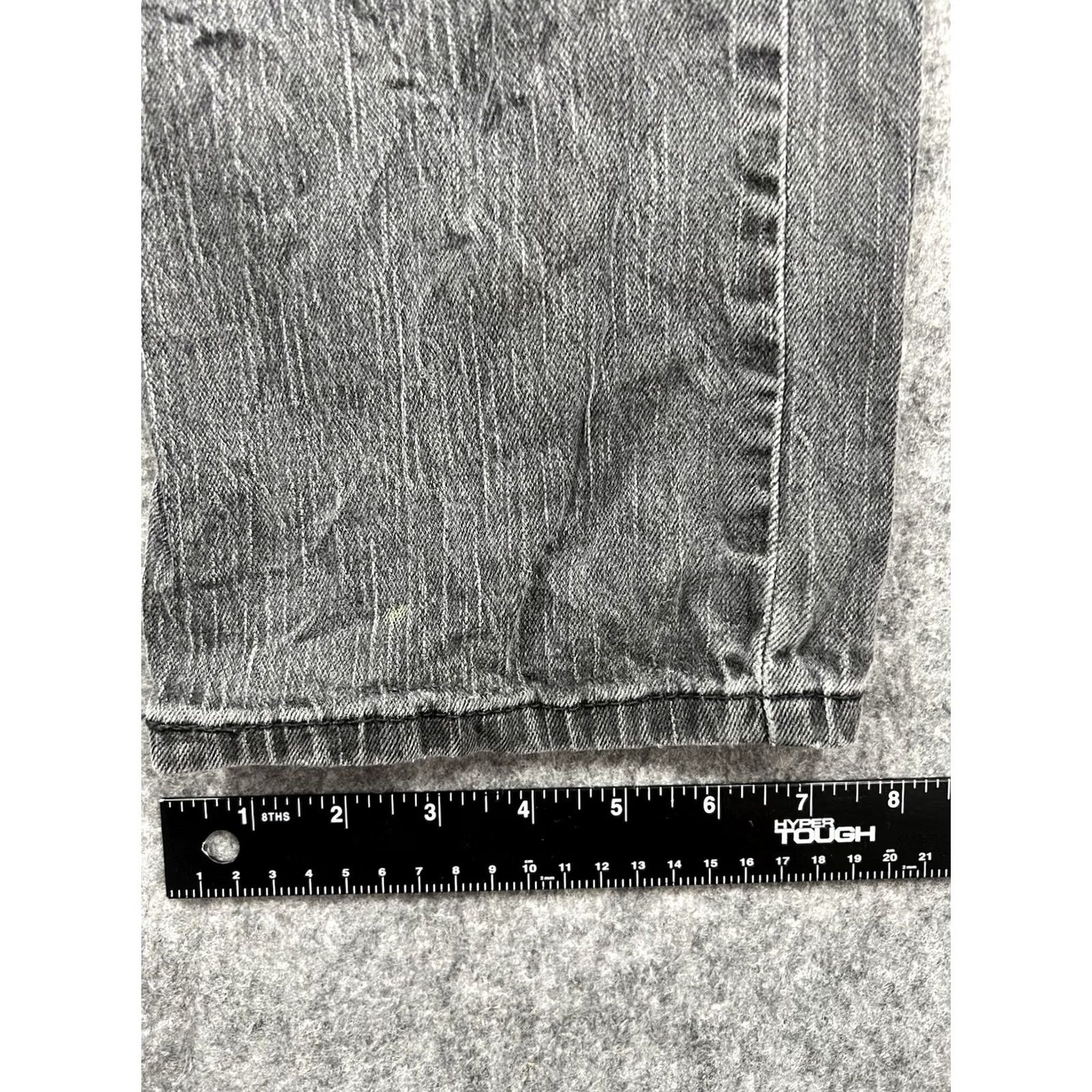 Levi's VINTAGE Levi's 514 Jeans Men Slim Straight Gray/Black Size 33x34 Denim Dark 5-Pocket Distressed Size US 33 - 6 Thumbnail