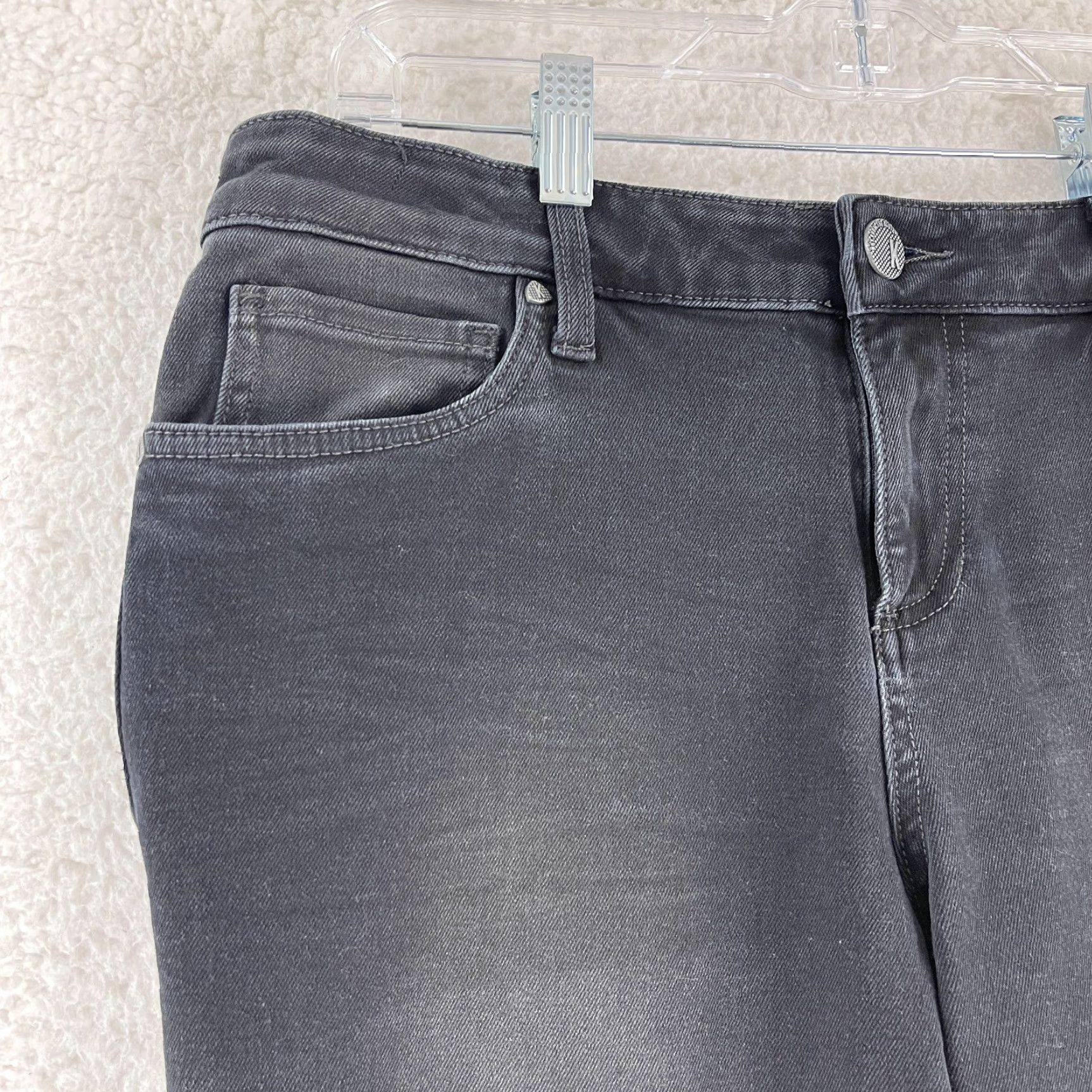 Vintage KUT from the Kloth Donna Ankle Skinny Jean Womens Size 12 Black Denim Frayed Hem Size 34" / US 12 / IT 48 - 4 Thumbnail