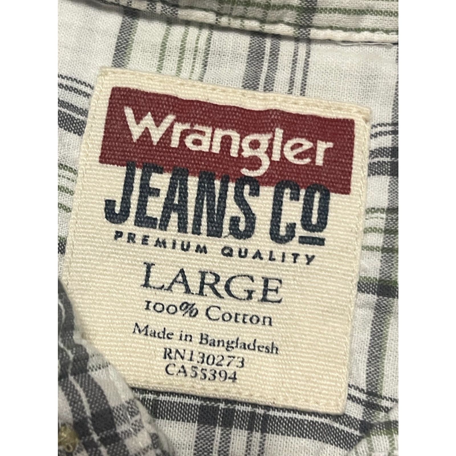 Wrangler Wrangler Jean Co. Shirt Mens Large Green Plaid Button Up Casual Western Cotton Shirt L Regular Size US L / EU 52-54 / 3 - 5 Thumbnail