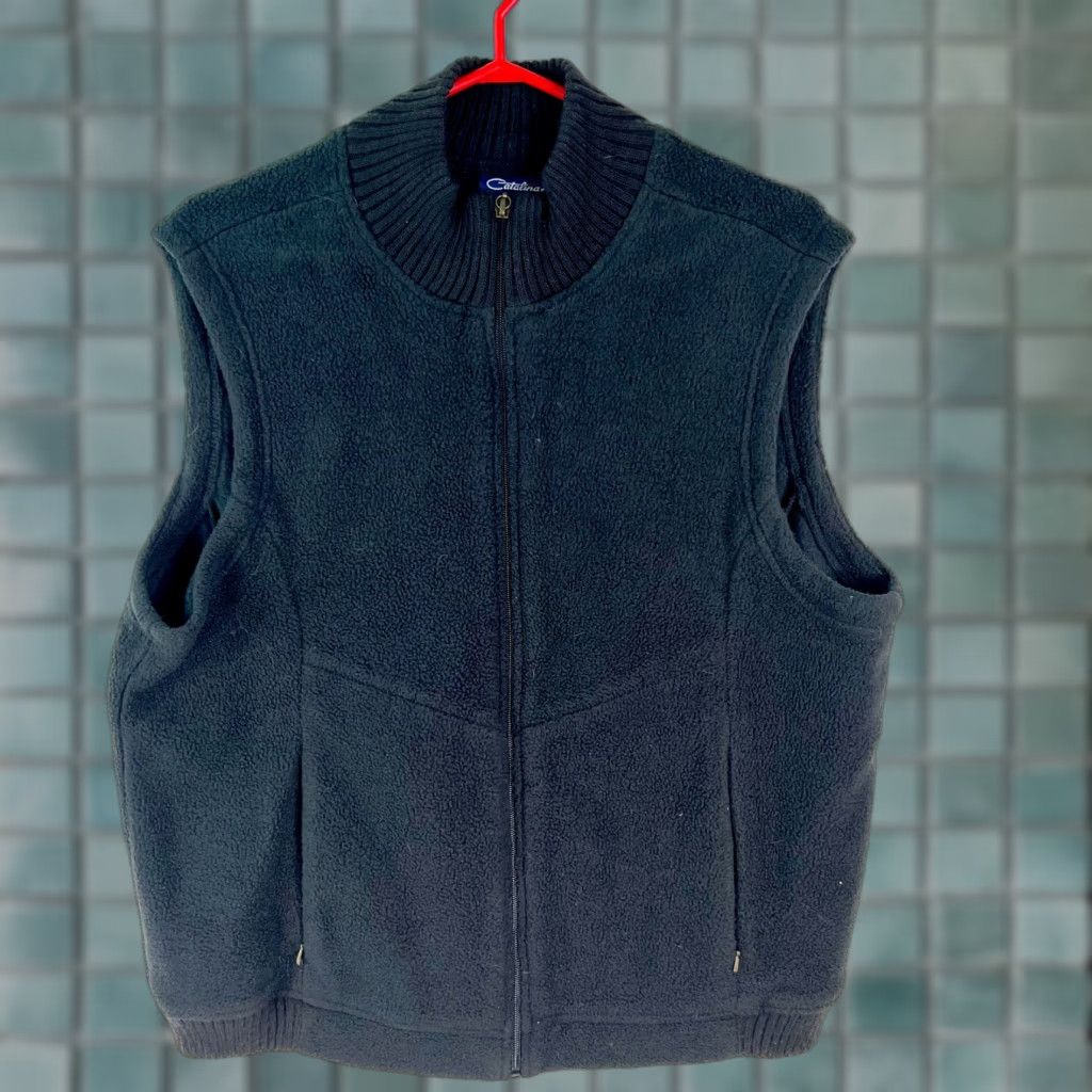 Catalina Catalina Vest Size XL Black Mock Neck Full Zip Sleeveless Fleece Womens Size XL / US 12-14 / IT 48-50 - 1 Thumbnail