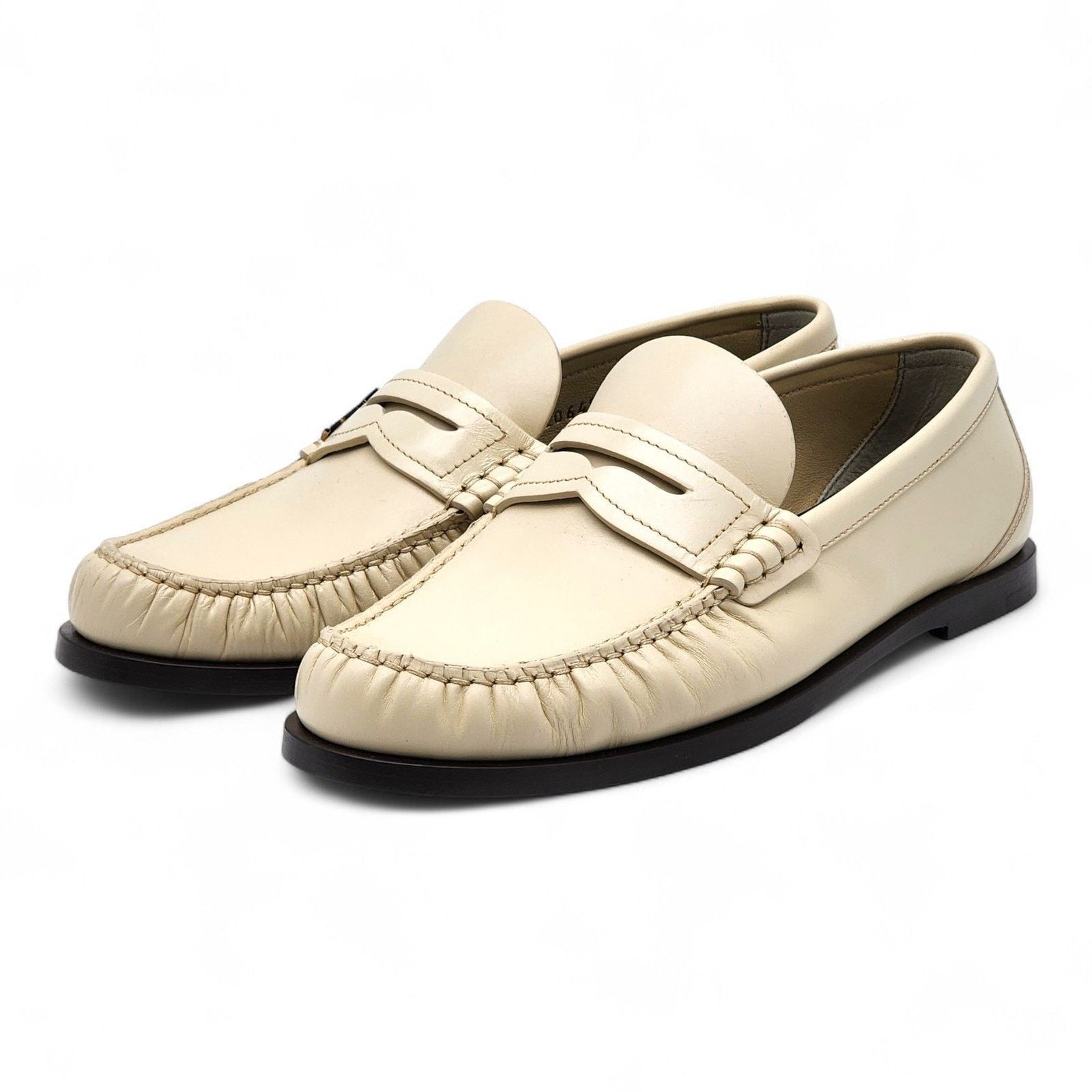 Le Loafer YSL Monogram Leather Loafers White EU 38 $1050