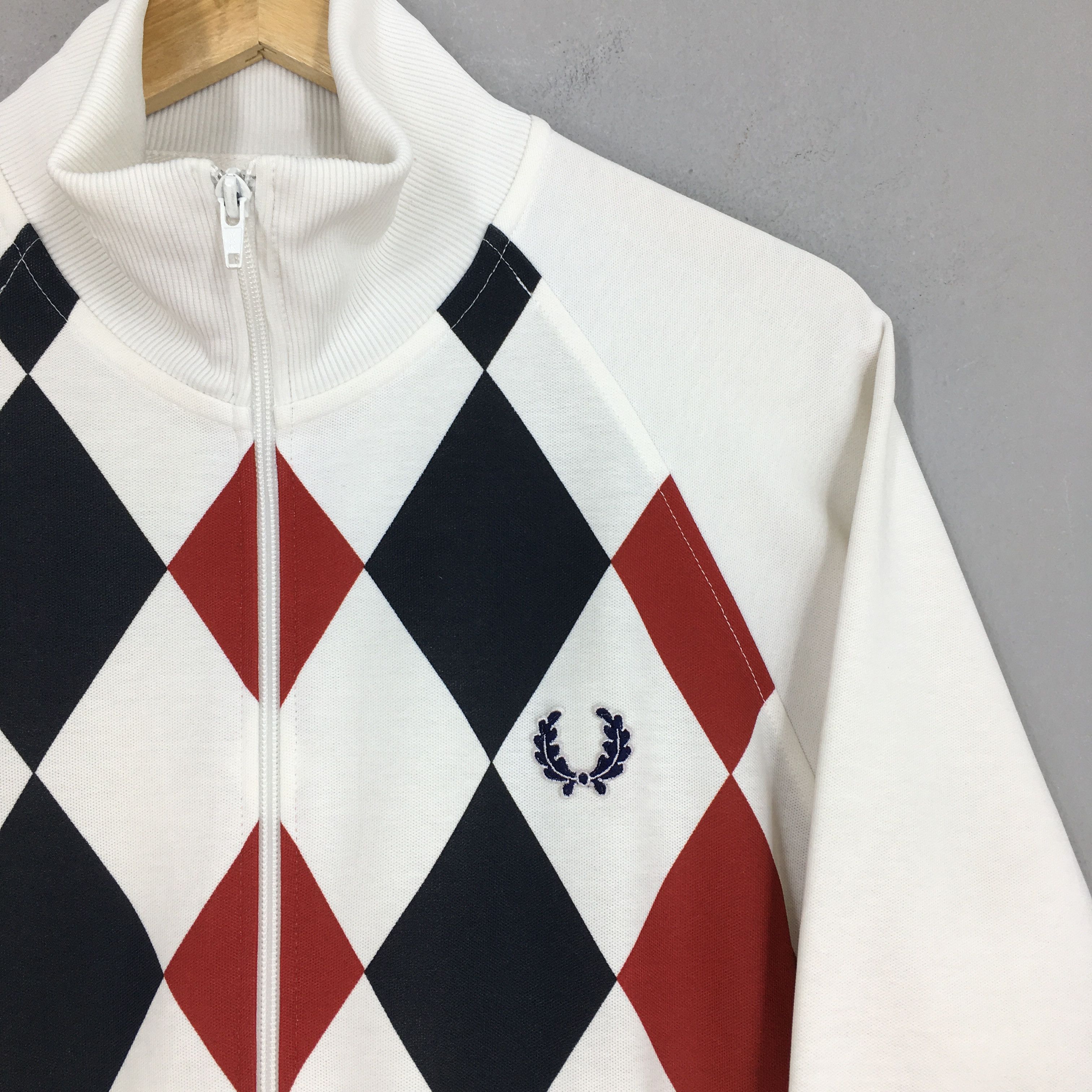 Fred Perry Vintage Fred Perry Checkered Zipper Sweater Small Size US S / EU 44-46 / 1 - 2 Thumbnail