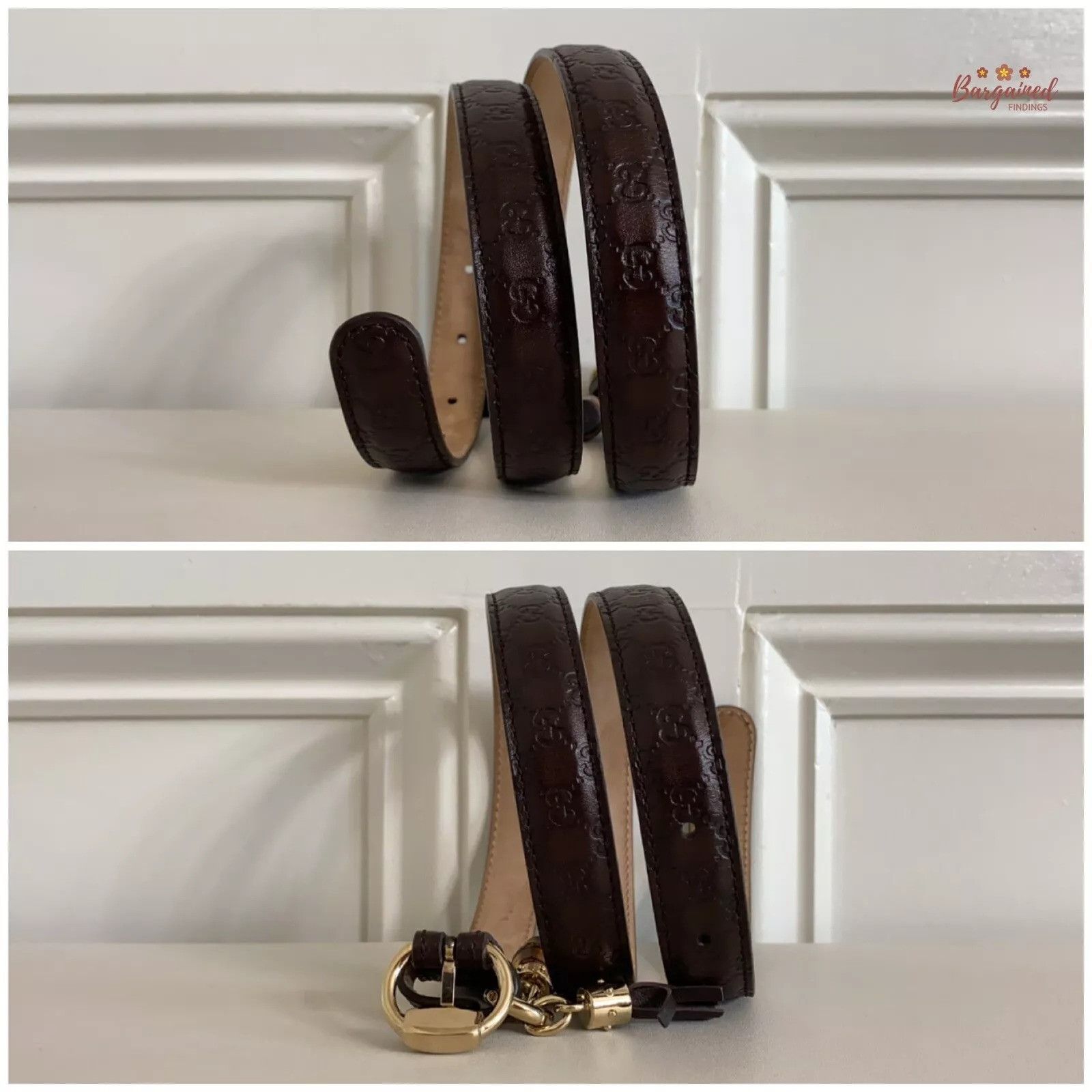 Gucci Gucci Microguccissima Leather Slim Horsebit Buckle Belt Size 26 - 6 Thumbnail