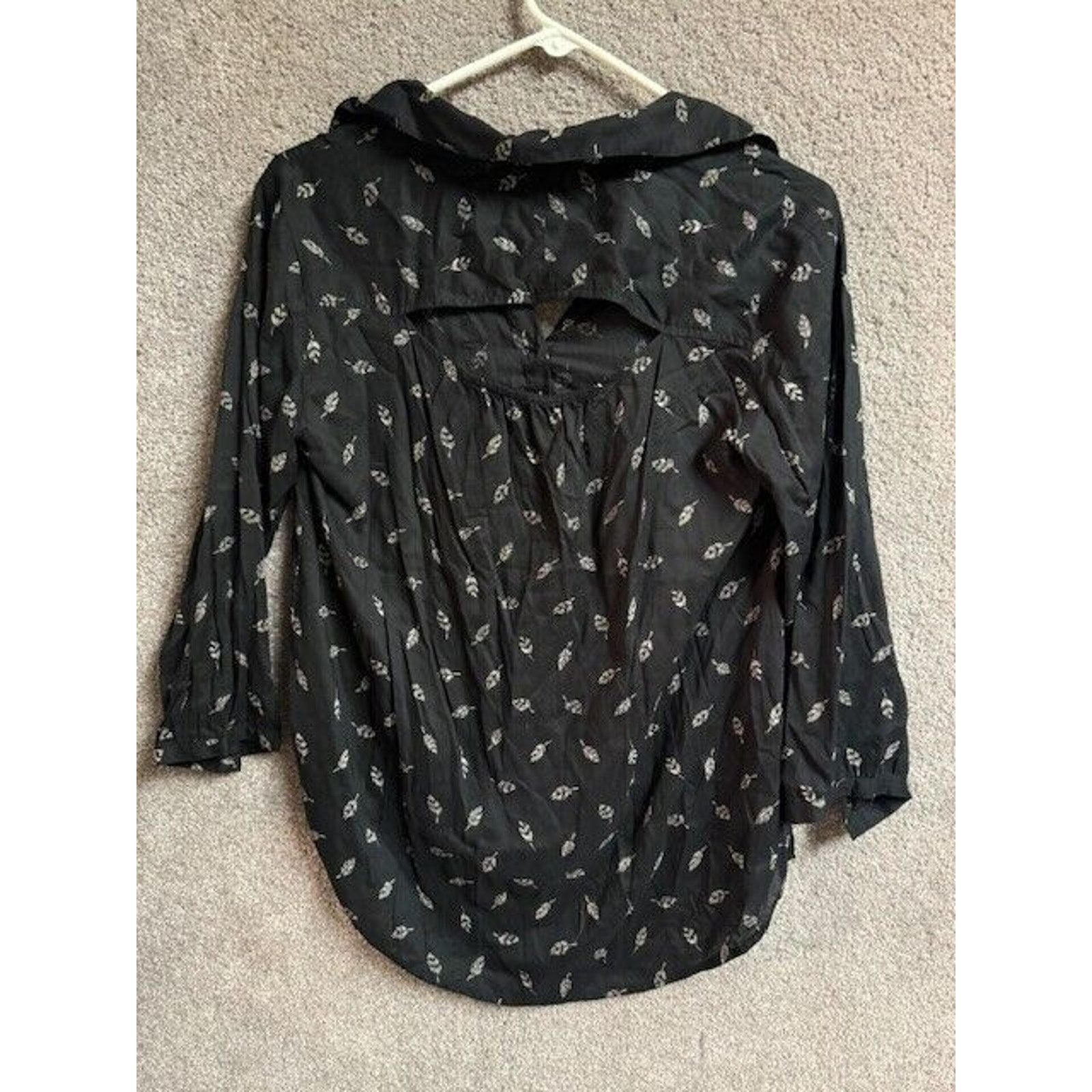 American Eagle Outfitters American Eagle Outfitters Top M Leaf Print Fairy Grunge Y2K Size M / US 6-8 / IT 42-44 - 2 Thumbnail