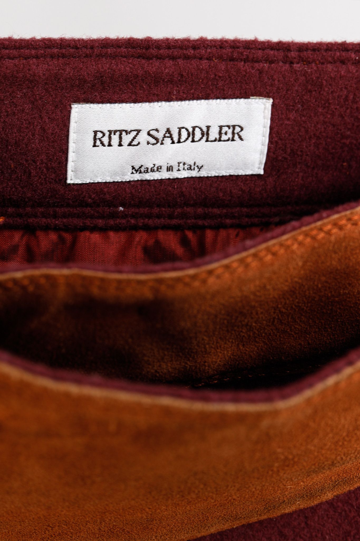 Designer Ritz Saddler Wool & Cashmere Suede-Fringe Midi Skirt Size 30" / US 8 / IT 44 - 4 Thumbnail