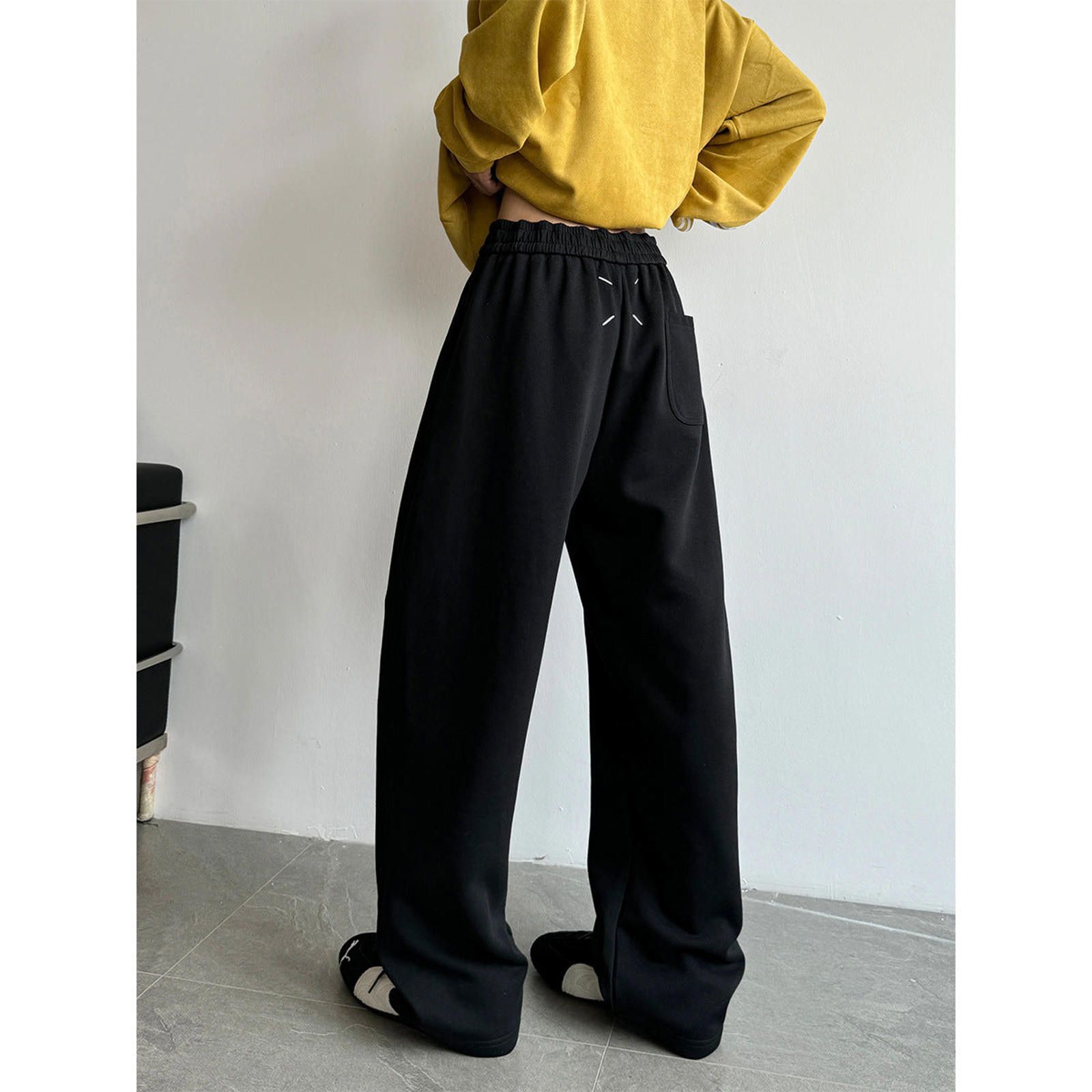 Vintage Wide Leg Casual Sweatpants, Relaxed Fit Lounge Pants Size US 32 / EU 48 - 5 Thumbnail