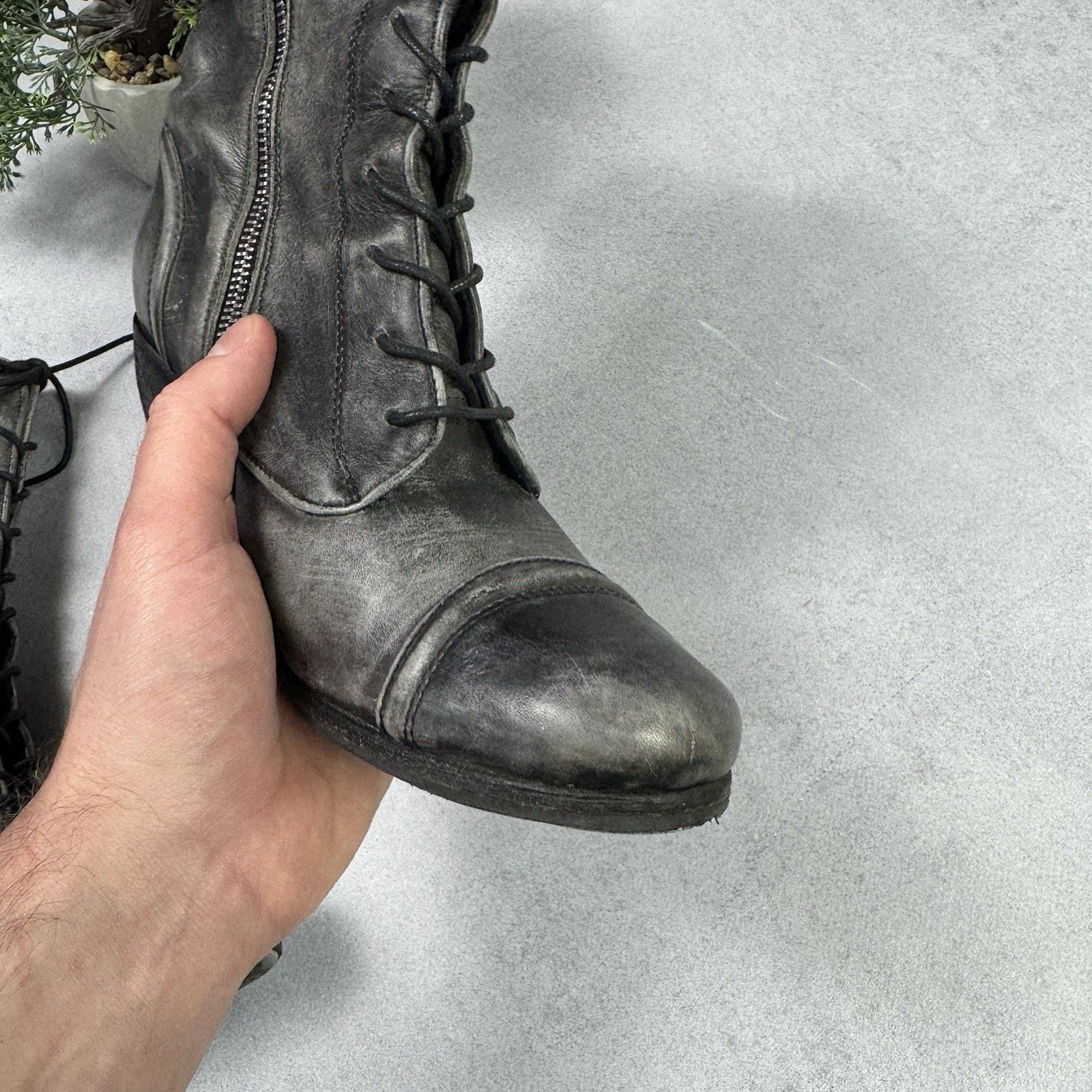 Allsaints All Saints Amarante Heel Distressed Leather Boots 39 US9 Size US 9 / IT 39 - 21 Thumbnail