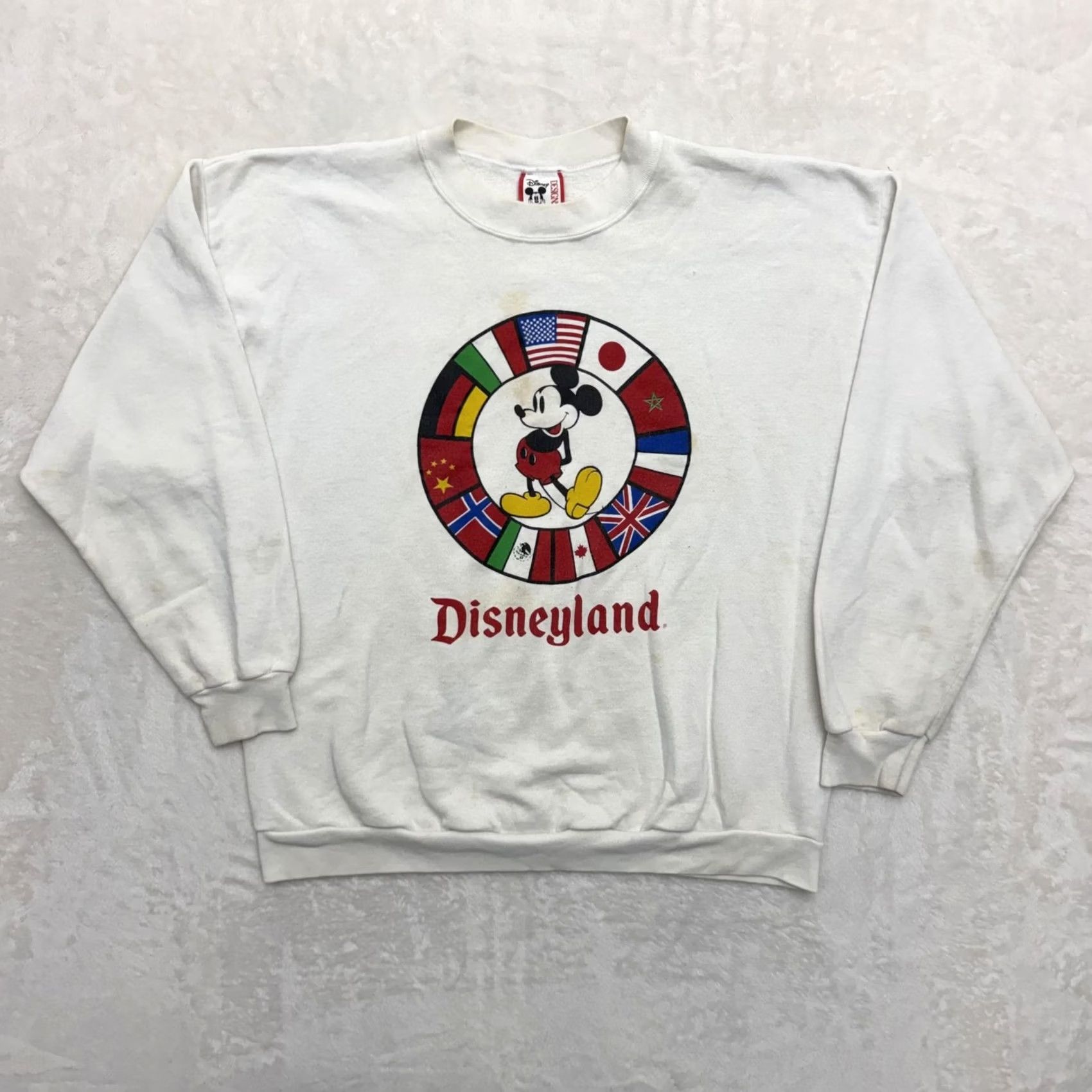 Vintage VINTAGE Mickey Mouse Sweatshirt Mens XL White USA Flags Graphic 90s Disney Designs Size US XL / EU 56 / 4 - 2 Thumbnail