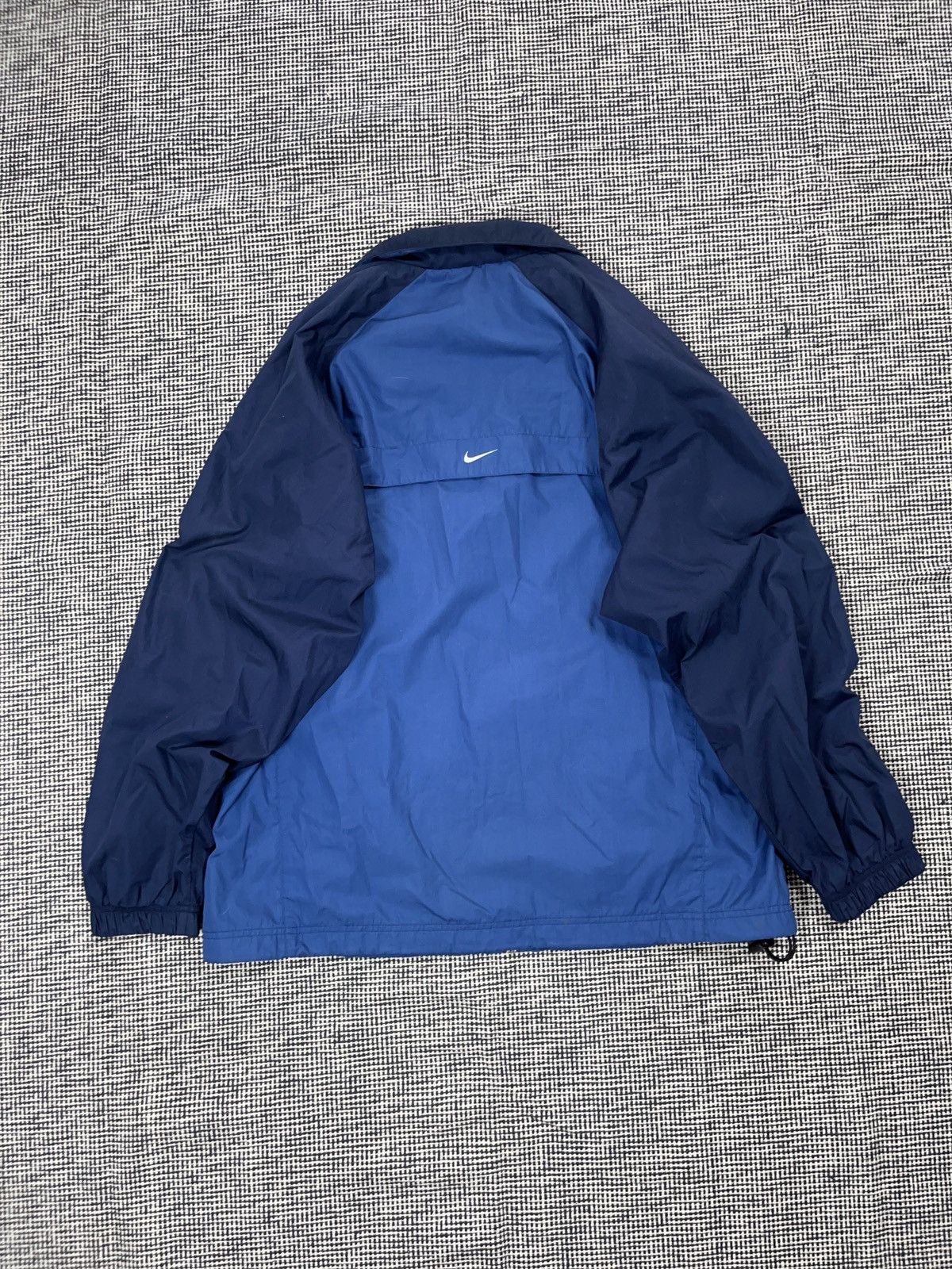 Nike ➕ vintage 90s Nike essential boxy jacket navy blue swoosh Size US L / EU 52-54 / 3 - 2 Thumbnail