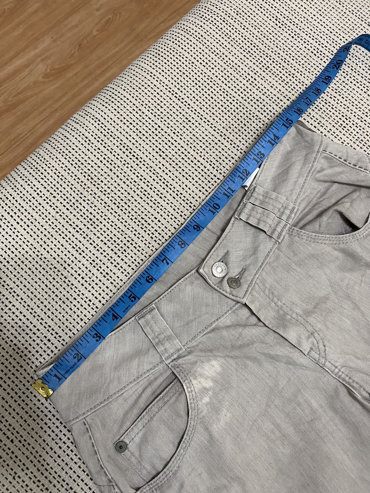 Japanese Brand × Jean × Kenzo Vintage Kenzo jeans y2k white low rise straight leg denim Size US 30 / EU 46 - 15 Thumbnail
