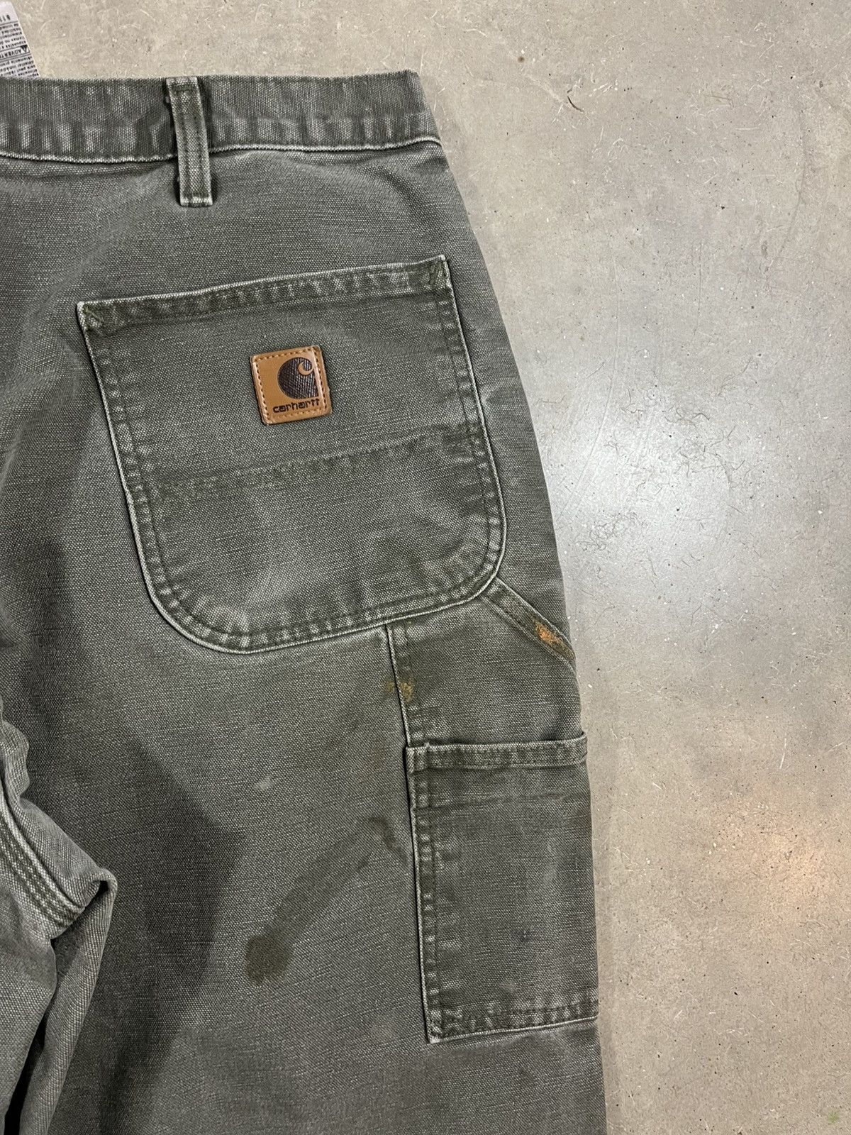 Carhartt Vintage Carhartt B111 MOS Flannel Lined Pants Faded Green Size US 37 - 7 Thumbnail