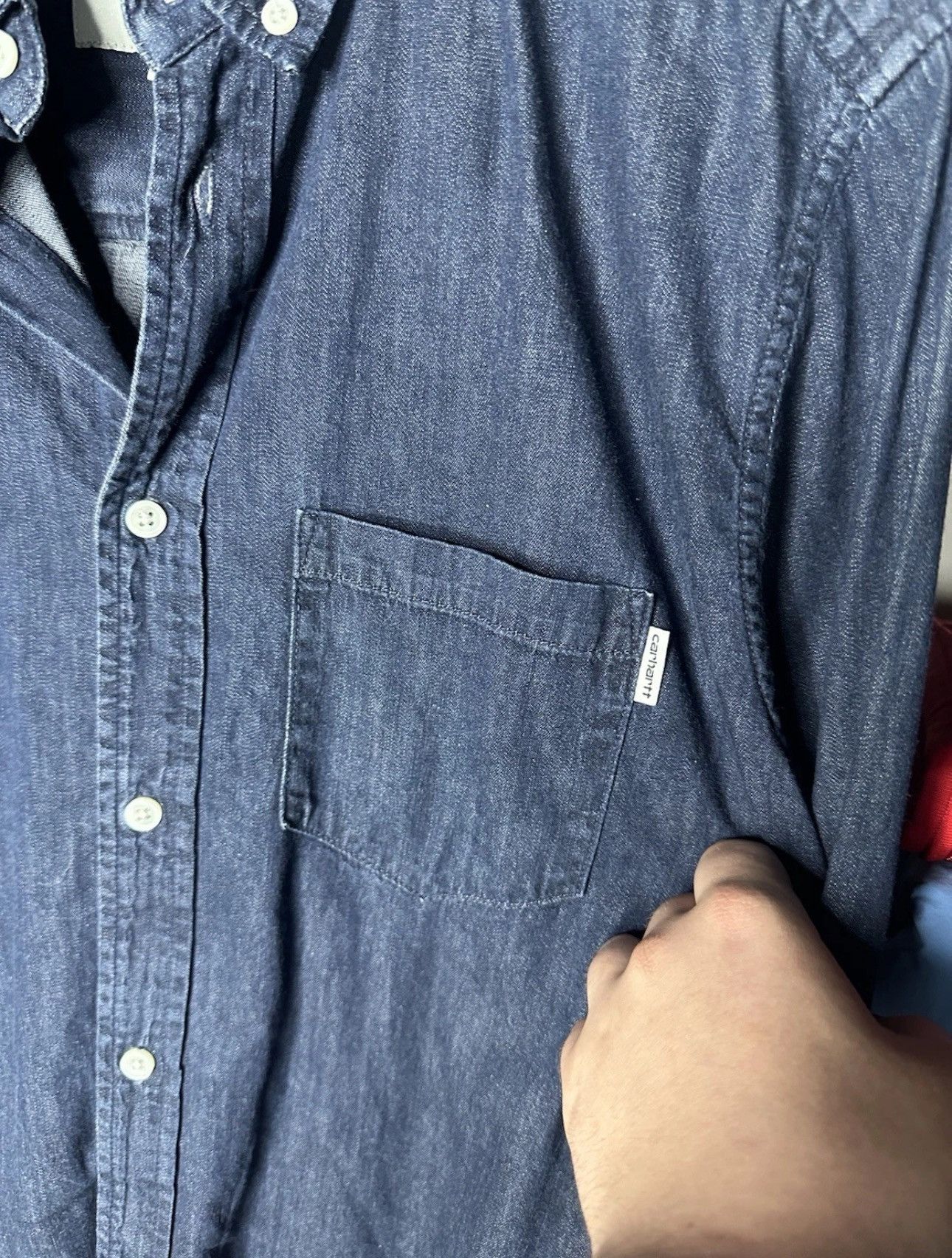 Carhartt Carhartt Streetwear Jeans Denim Shirt Size US L / EU 52-54 / 3 - 3 Thumbnail