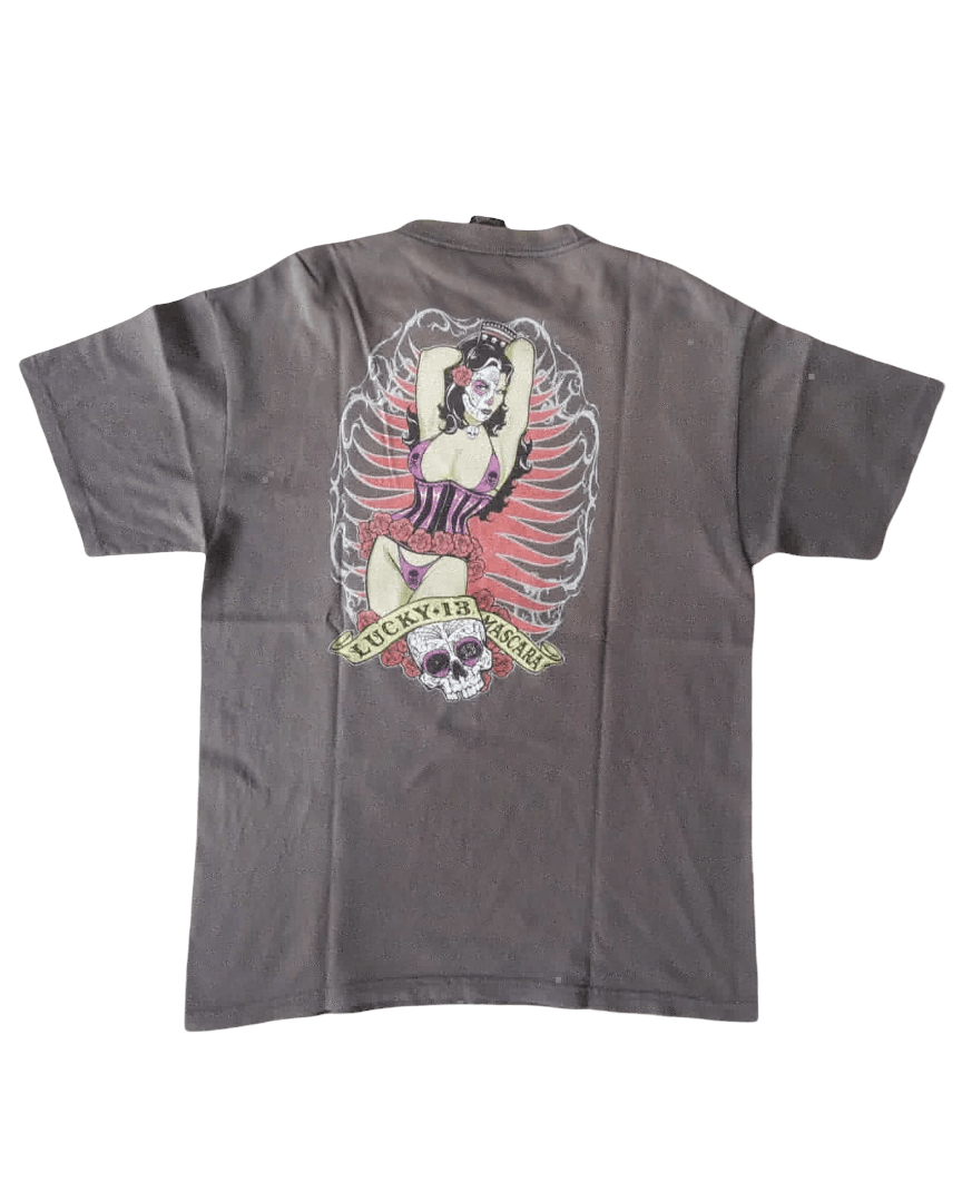 Hook-Ups Lucky 13 Sexy Girl Art Vintage Y2K Tees Size US M / EU 48-50 / 2 - 1 Thumbnail
