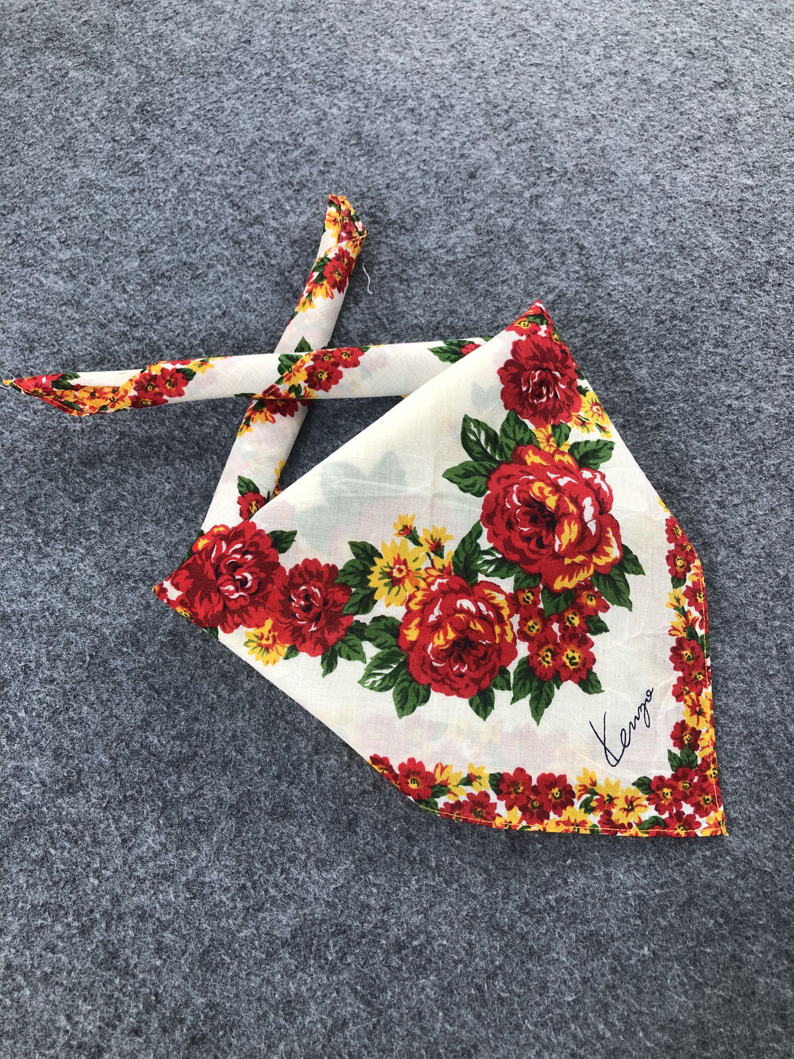 Kenzo × Vintage Kenzo Floral Handkerchief / Bandana / Neckerchief Size ONE SIZE - 1 Thumbnail