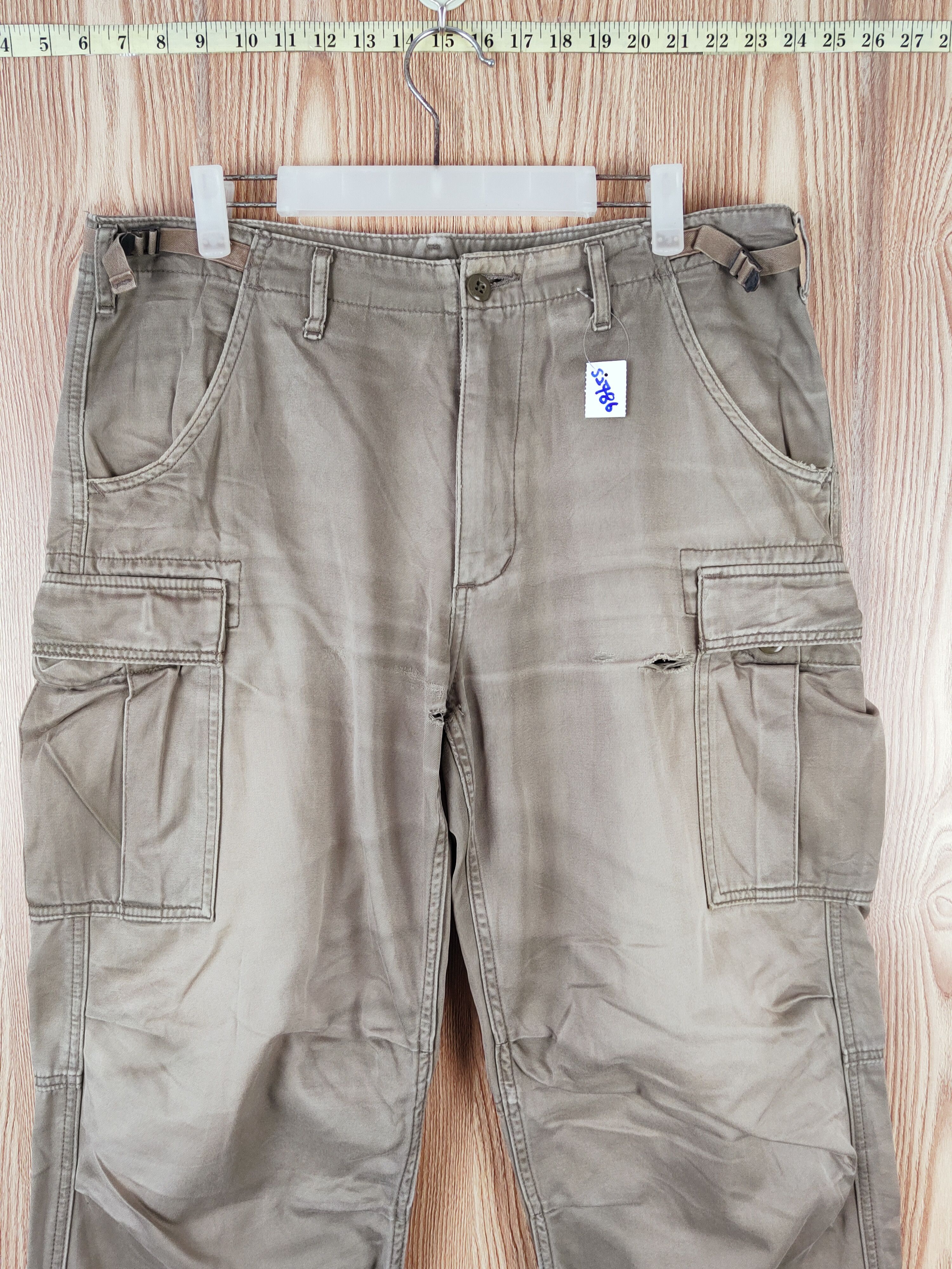 Alpha Industries DL Alpha Industries Beige Multipocket Cargo Pants #S2786 Size US 32 / EU 48 - 2 Thumbnail