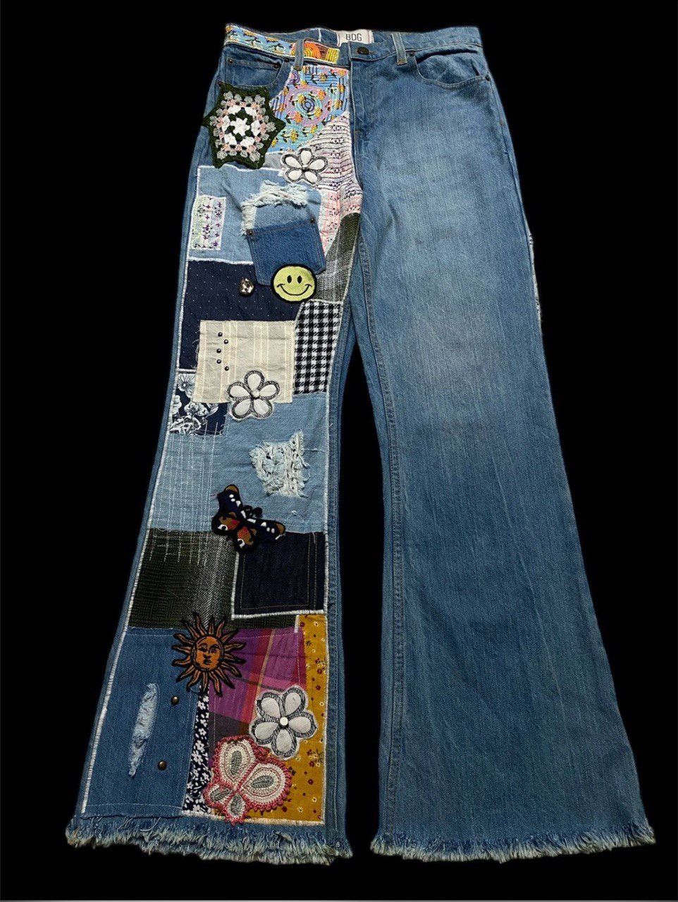 Other FLARE Kapital Inspired Hippie Patchwork Distress By Bdg Jean Size US 29 - 1 Thumbnail