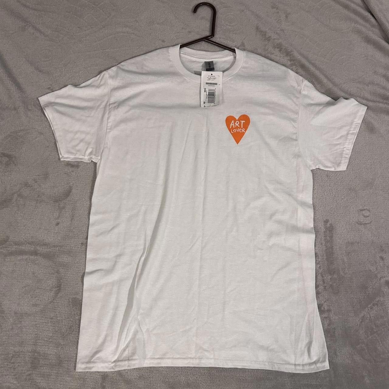 Designer Men's White and Orange Tshirt Size US M / EU 48-50 / 2 - 2 Thumbnail