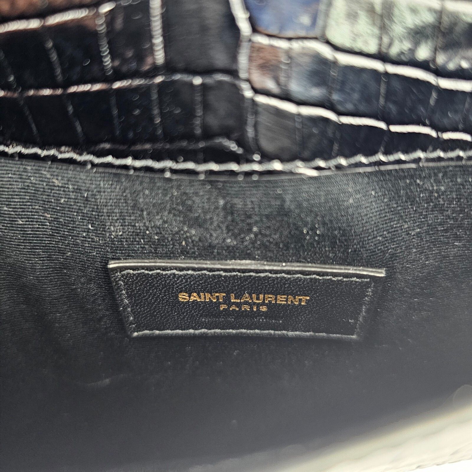 Saint Laurent Paris SAINT LAURENT Medium Uptown Envelope Embossed Black Leather Size ONE SIZE - 9 Thumbnail